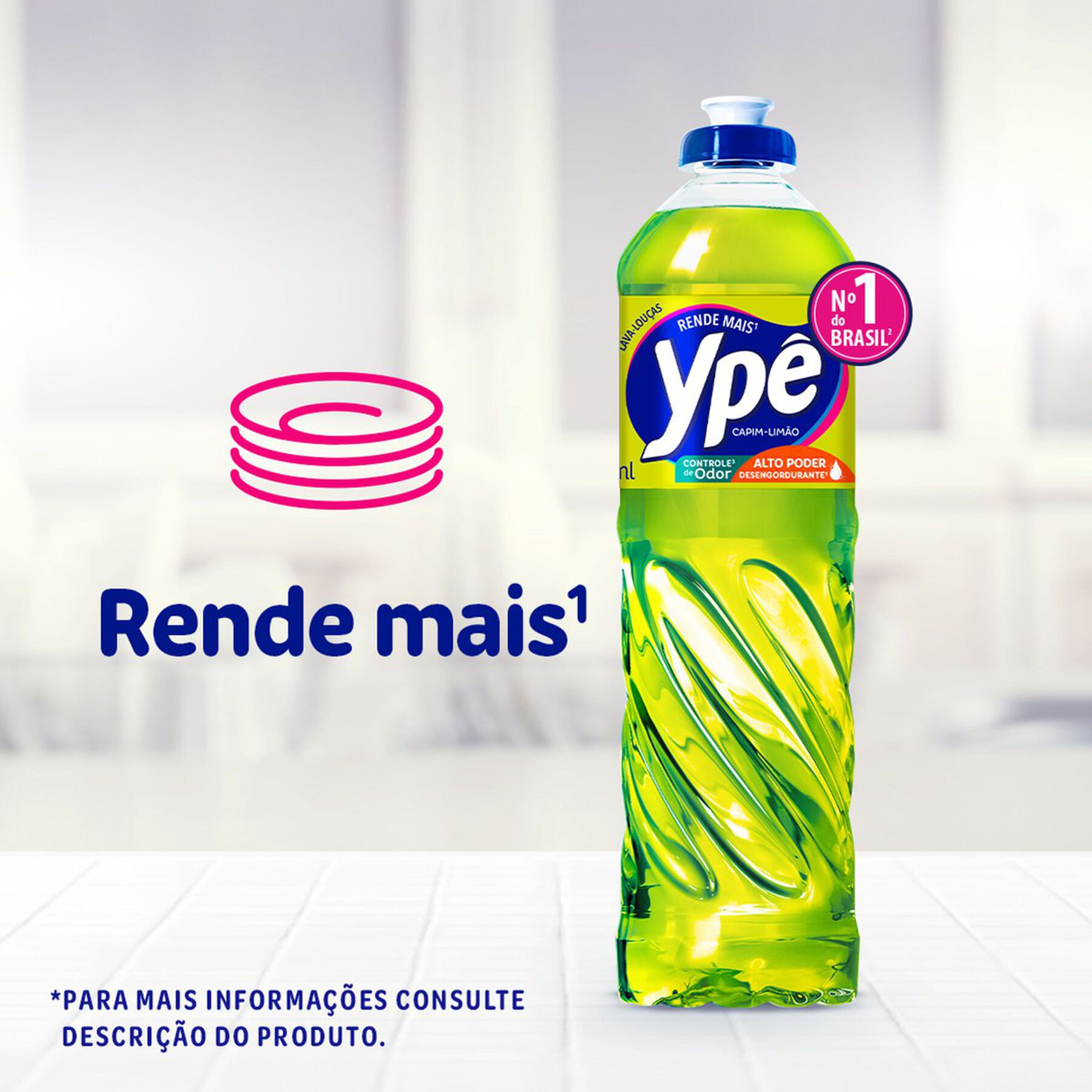 Detergente Líquido Capim Limão Ypê 500ml