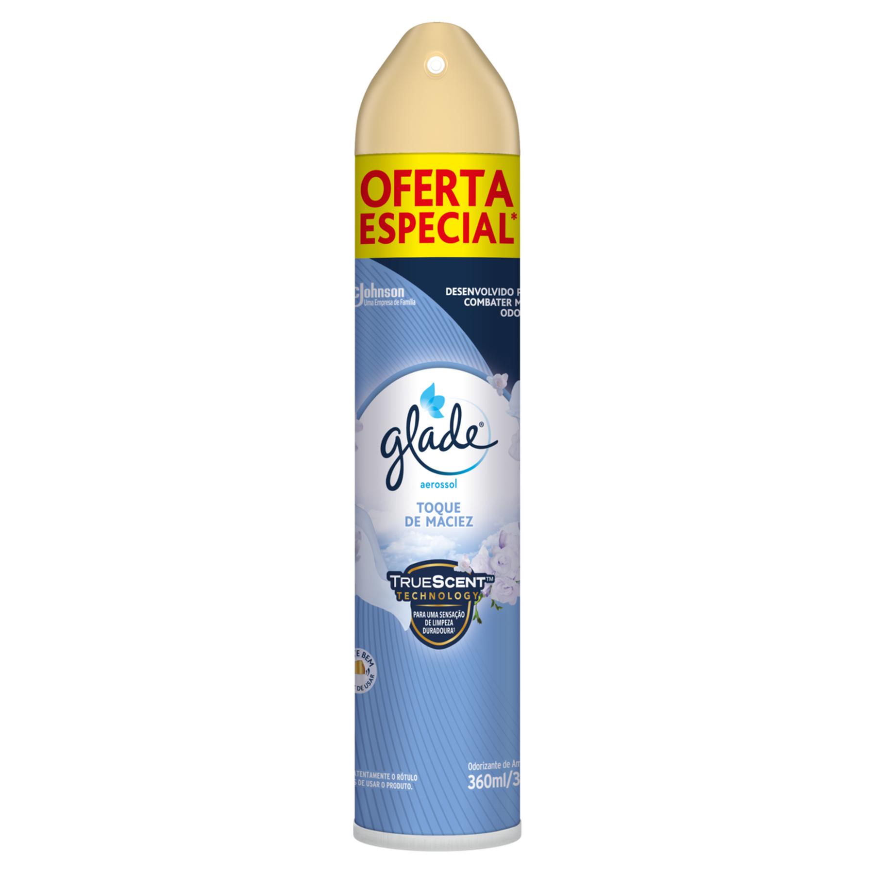Odorizador de Ambiente Aerossol Toque de Maciez Glade Frasco 360ml Spray Oferta Especial