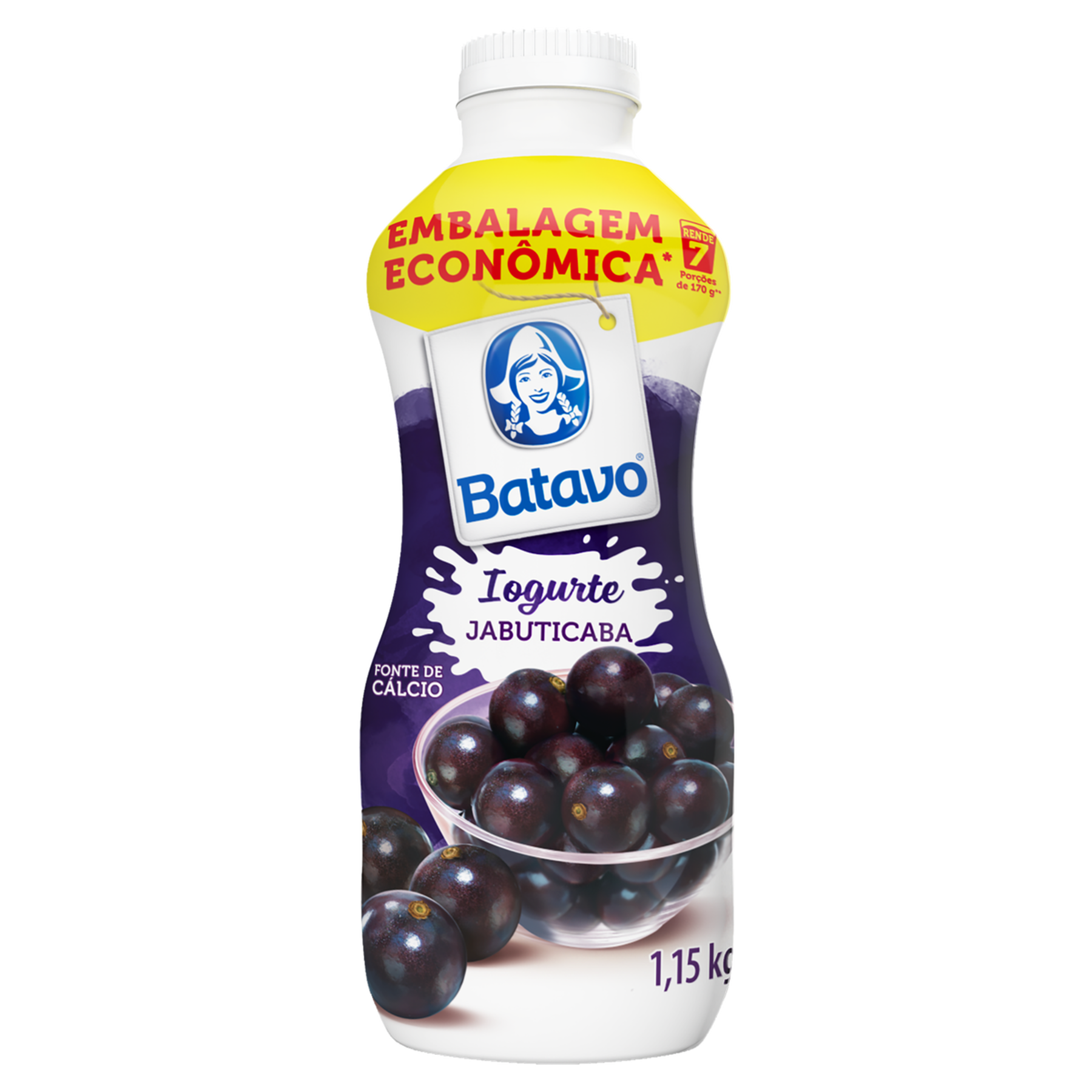 Iogurte Parcialmente Desnatado Jabuticaba Batavo Garrafa 1,15kg