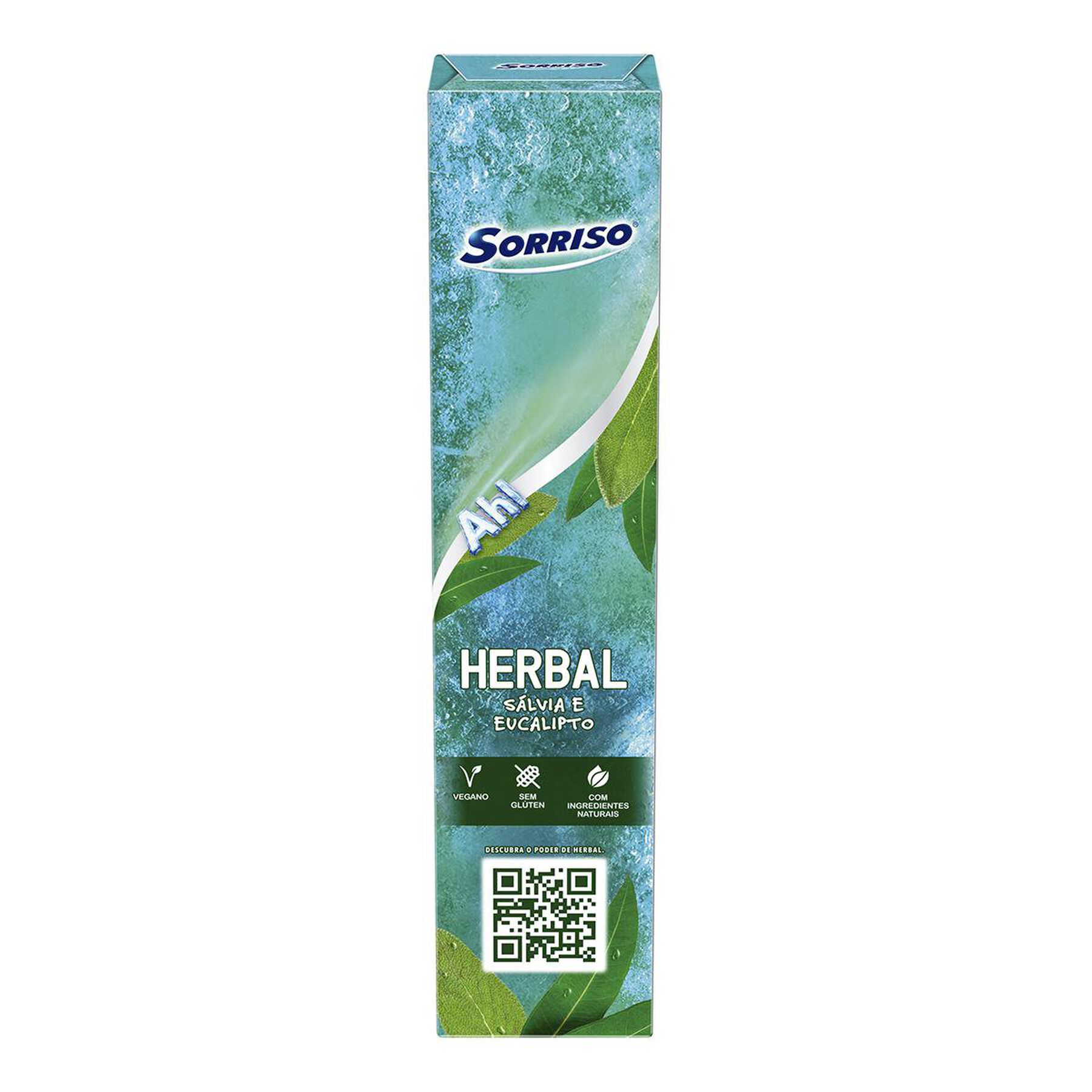 Creme Dental Sálvia e Eucalipto Herbal Sorriso Caixa 120g - Embalagem + Econômico