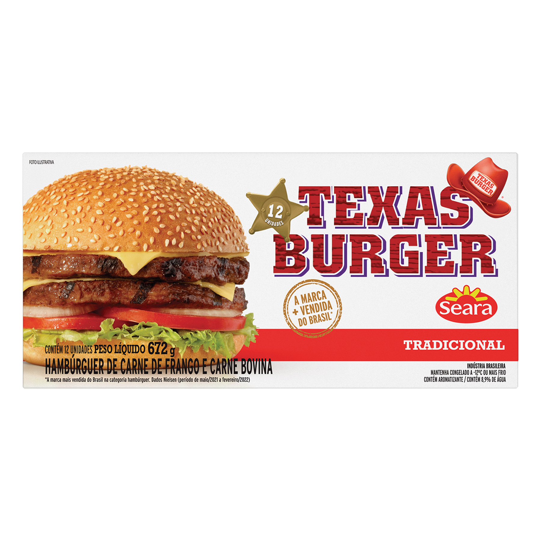 Hambúrguer Texas Burger Tradicional Seara 672g