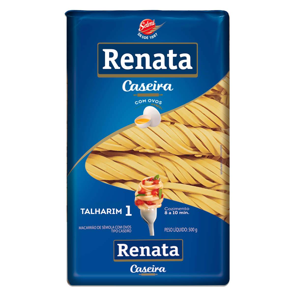 Macarr&atilde;o de S&ecirc;mola com Ovos Caseiro Talharim 1 Renata Pacote 500g&nbsp;