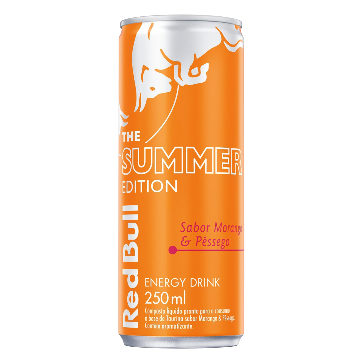 Energ&eacute;tico Morango e P&ecirc;ssego Red Bull Lata 250ml - Embalagem The Summer Edition