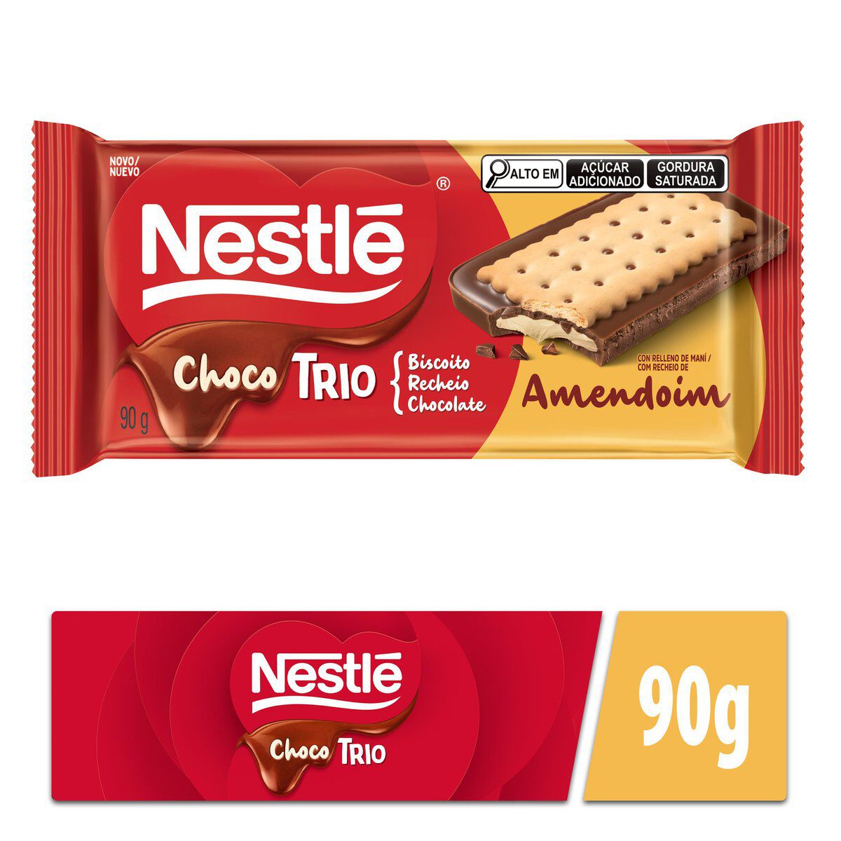 Chocotrio Nestl&eacute; Pasta Amendoim 90g
