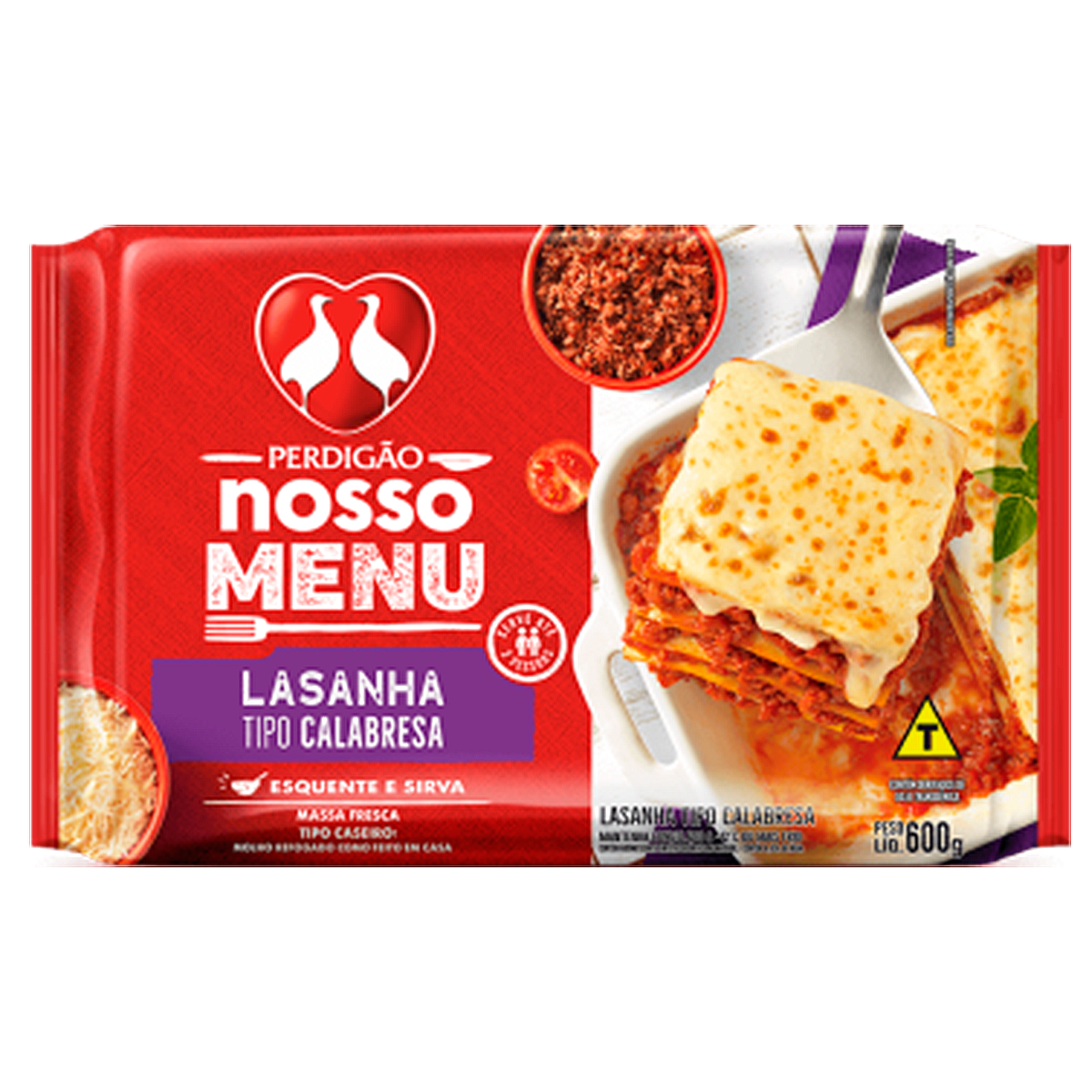 Lasanha Calabresa Perdigão Pacote 600g