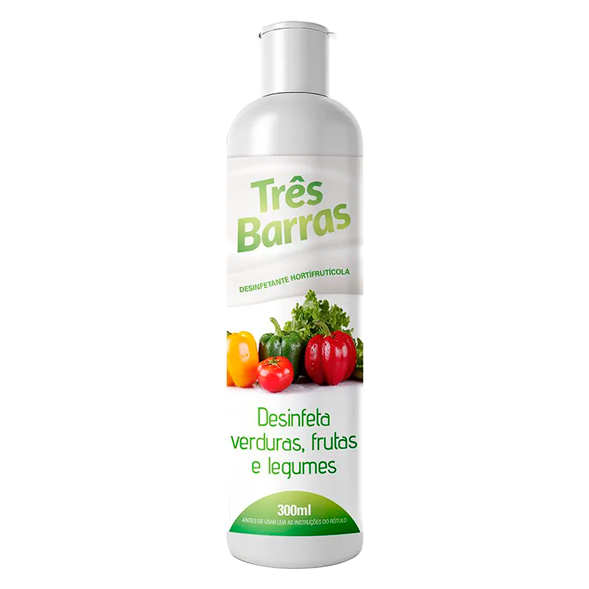 Desinfetante para Verduras, Frutas e Legumes Tr&ecirc;s Barras 300ml