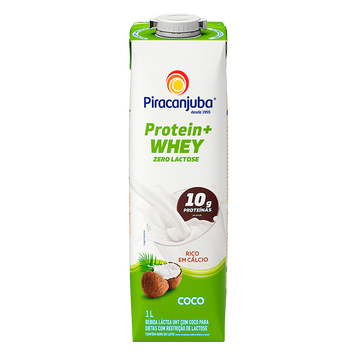 Bebida Láctea UHT Coco Zero Lactose Protein + Whey Piracanjuba Caixa 1l