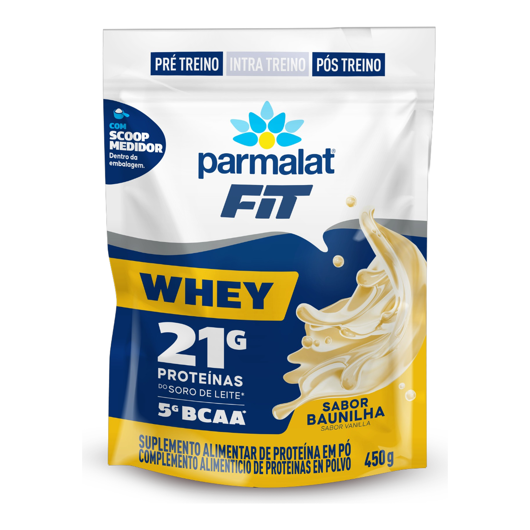 Whey Protein Baunilha Parmalat WheyFit Pouch 450g