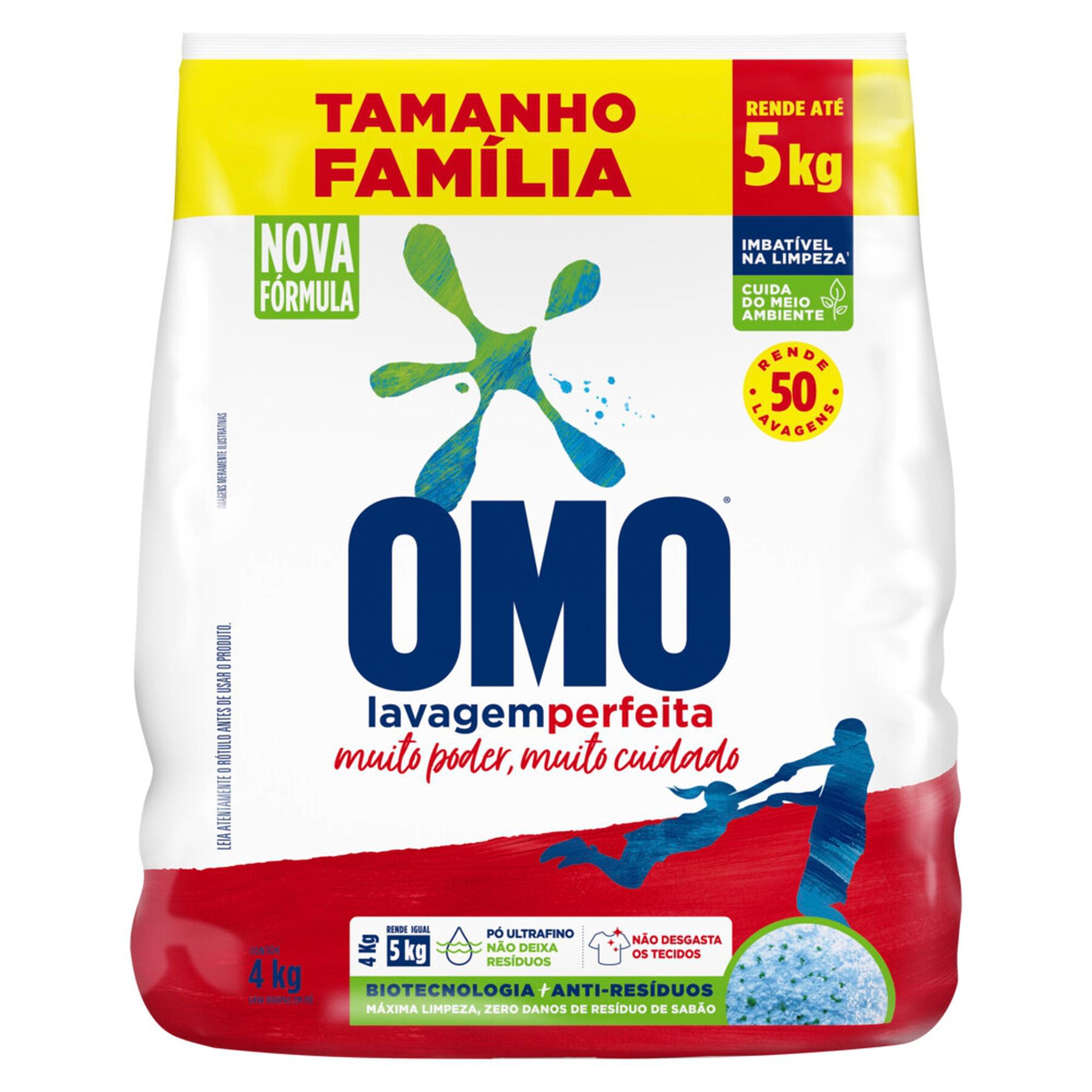 Sabão em Pó Lavagem Perfeita Omo Pacote 4kg