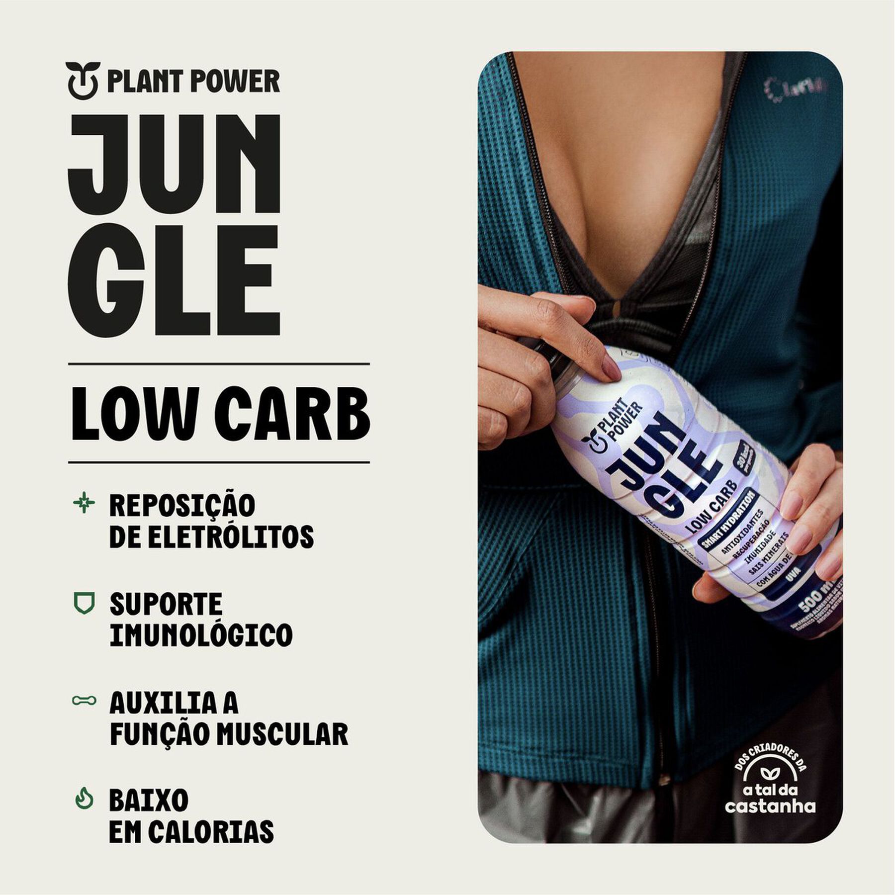 Suplemento Alimentar Uva Low Carb Jungle Plant Power Frasco 500ml