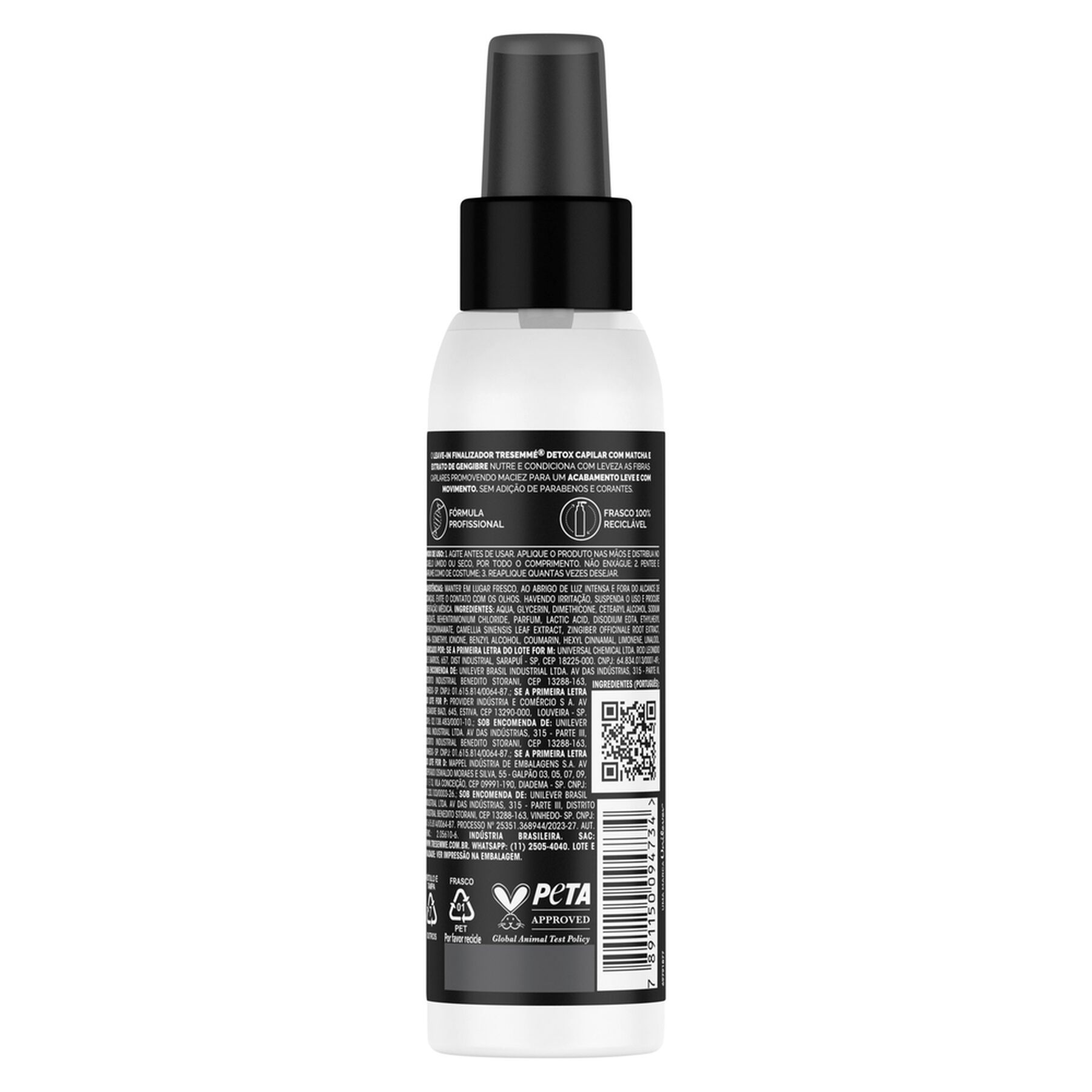 Leave-In Finalizador Detox Capilar Tresemmé Frasco 110ml