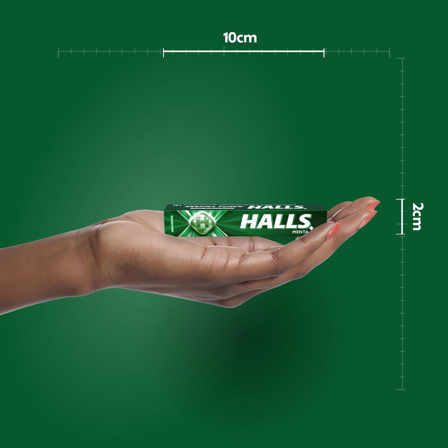 Bala Menta Halls Pacote 28g