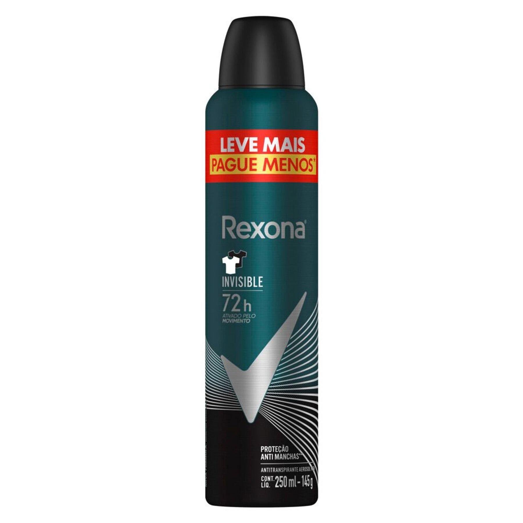 Antitranspirante Aerossol Invisible Rexona Men 250ml