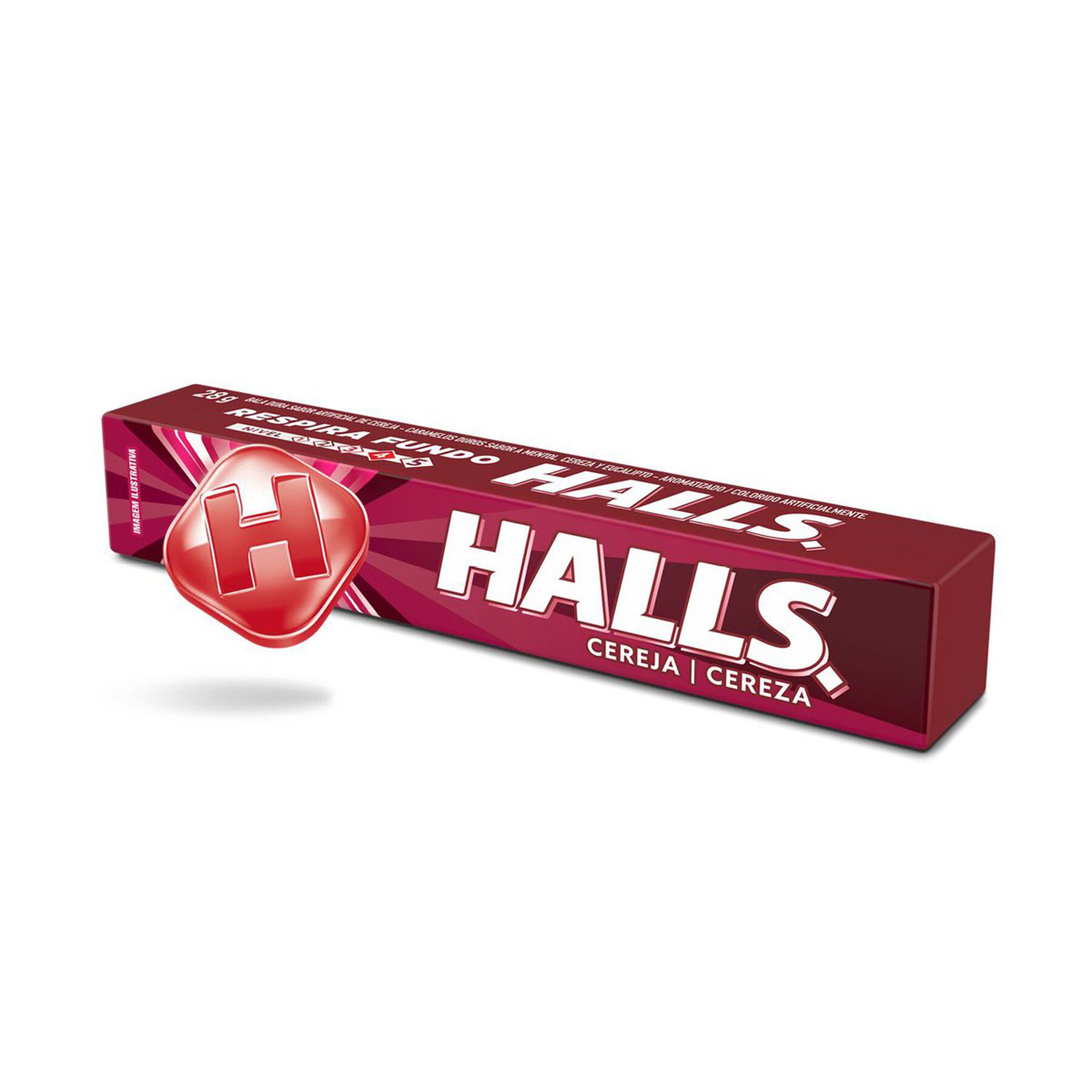 Bala Cereja Halls Pacote 28g