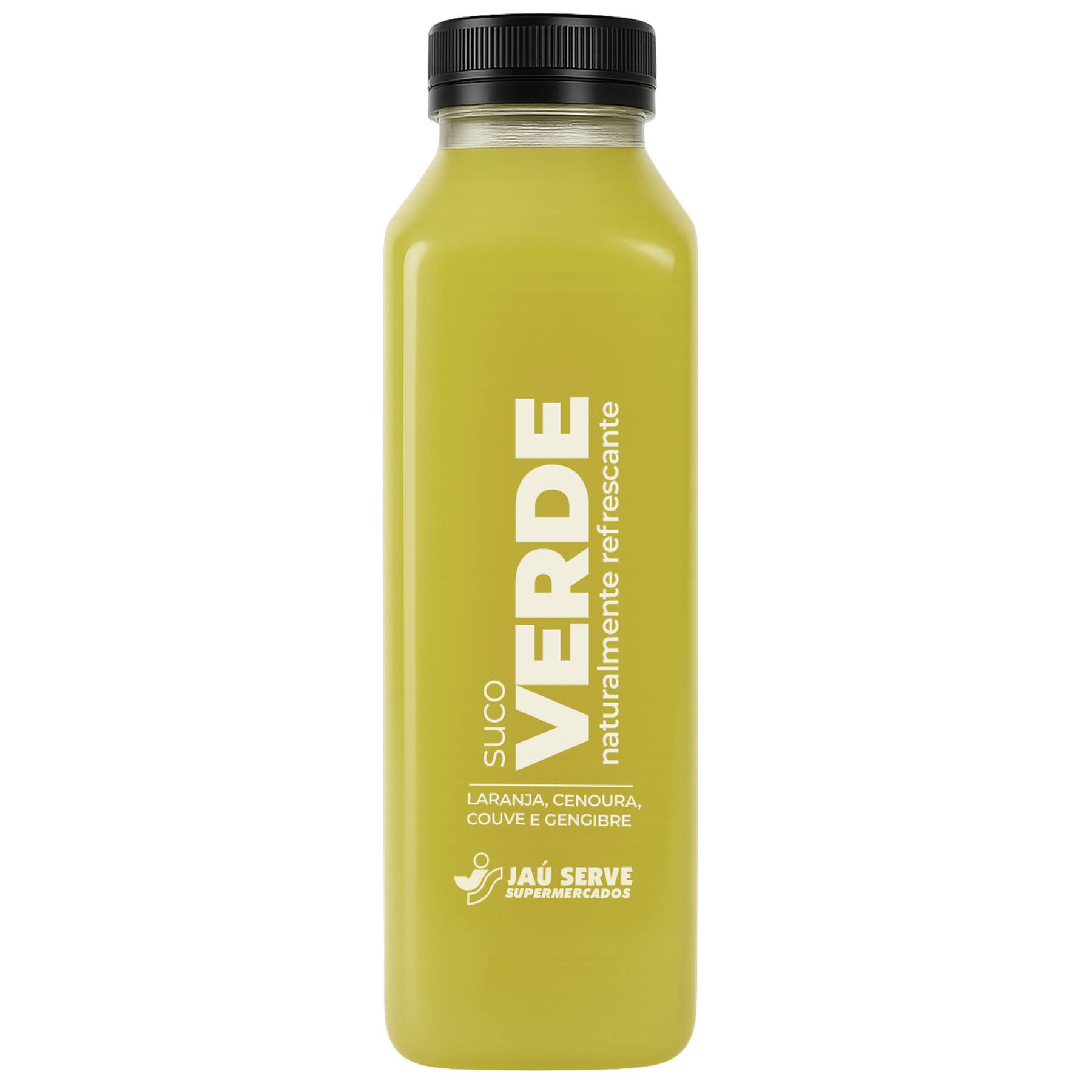 Suco Verde Laranja, Cenoura, Couve e Gengibre Garrafa 500ml