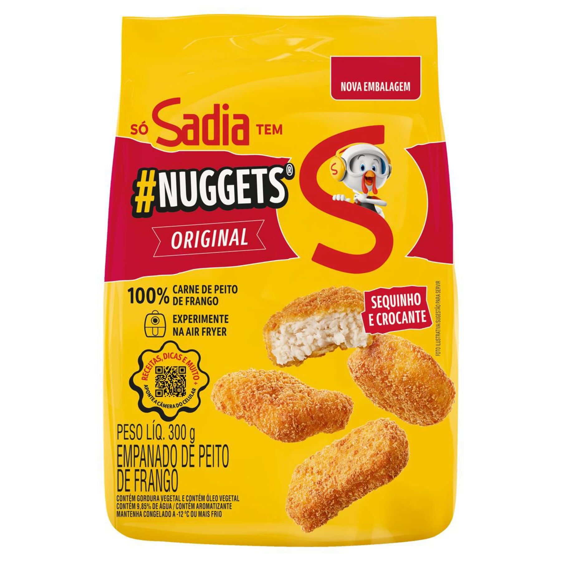 Empanado de Frango Nuggets Original Sadia Pacote 300g&nbsp;