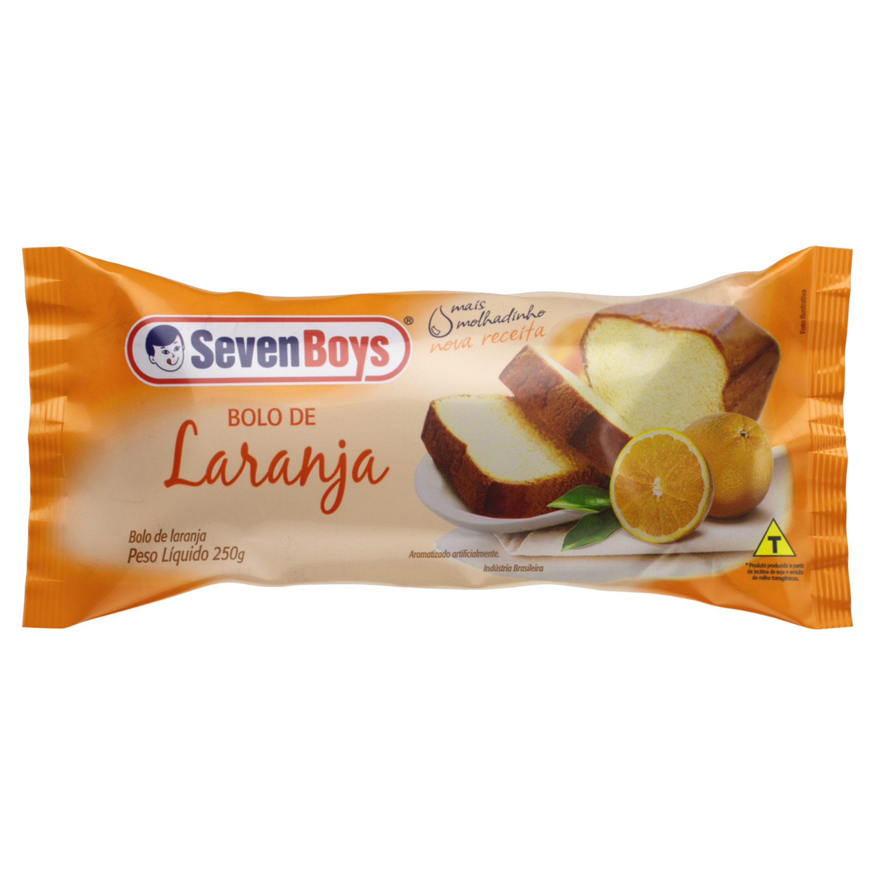 Bolo Laranja Seven Boys Pacote 250g&nbsp;