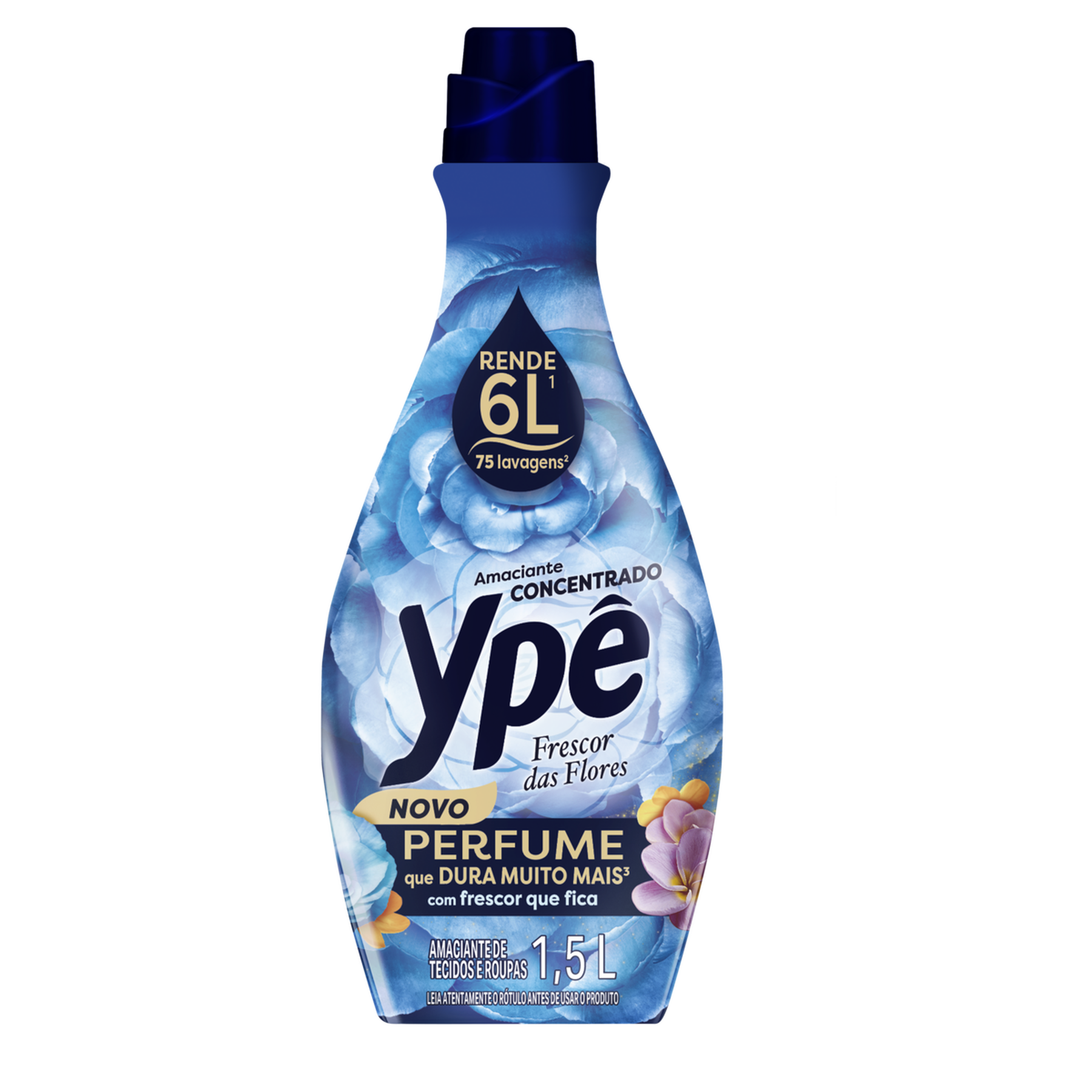 Amaciante de Roupa Concentrado Frescor das Flores Yp&ecirc; Frasco 1,5l