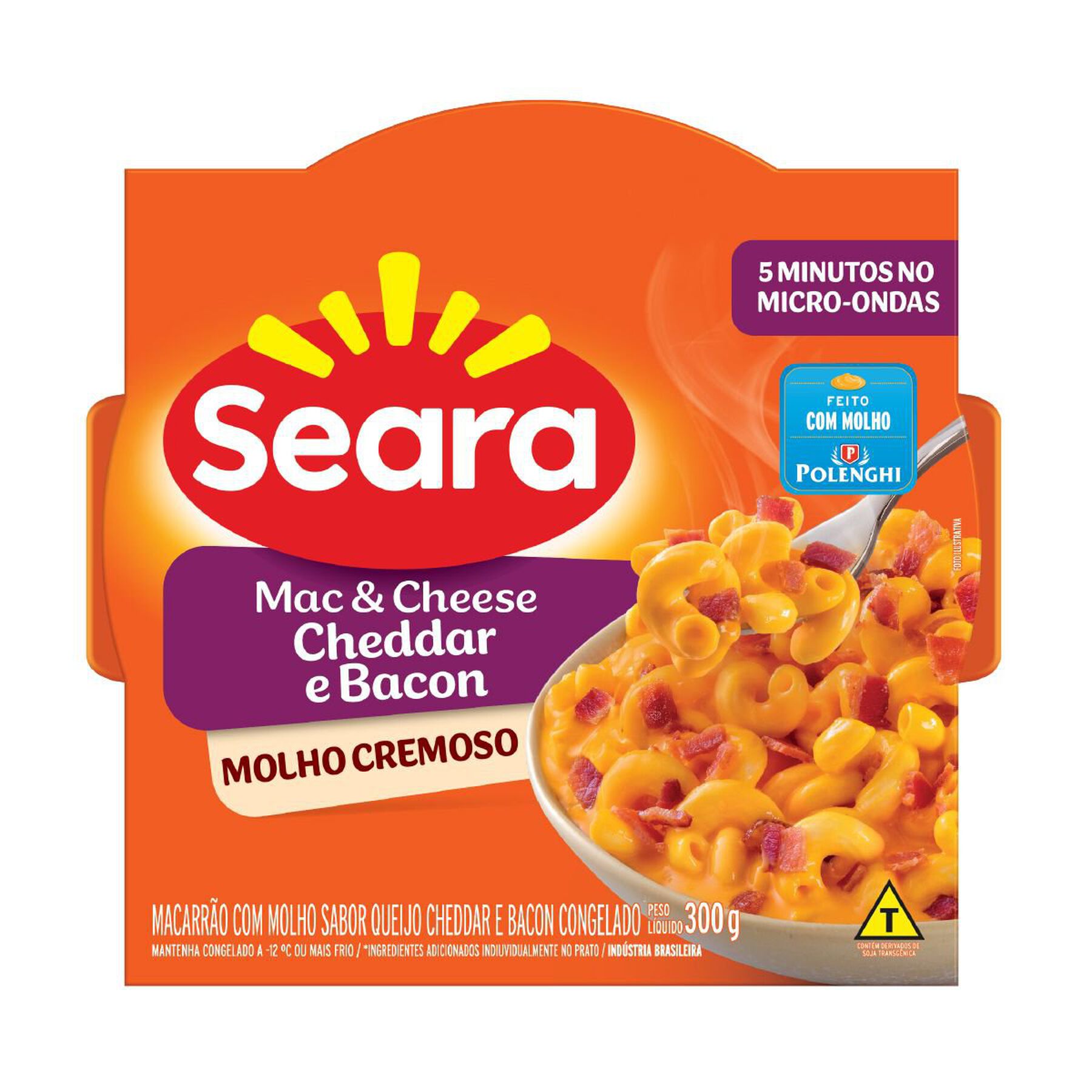 Mac&cheese cheddar e bacon Seara 300g