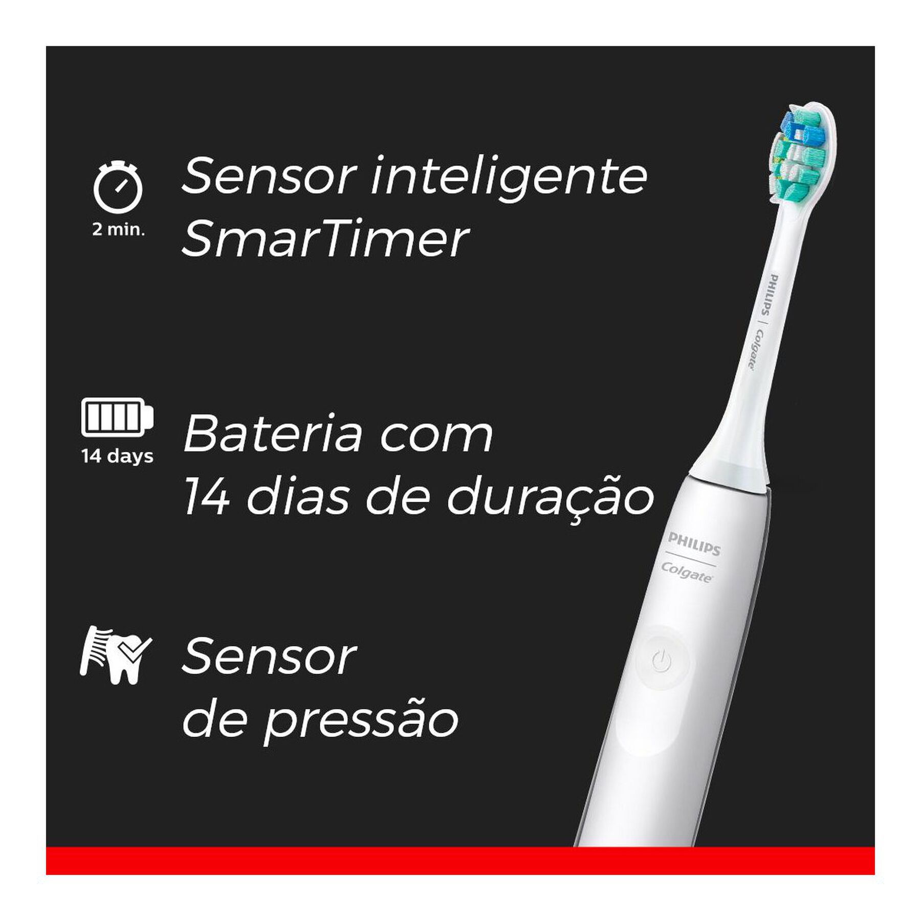 Escova Dental Elétrica SonicPro 30 + Refil Colgate + Philips