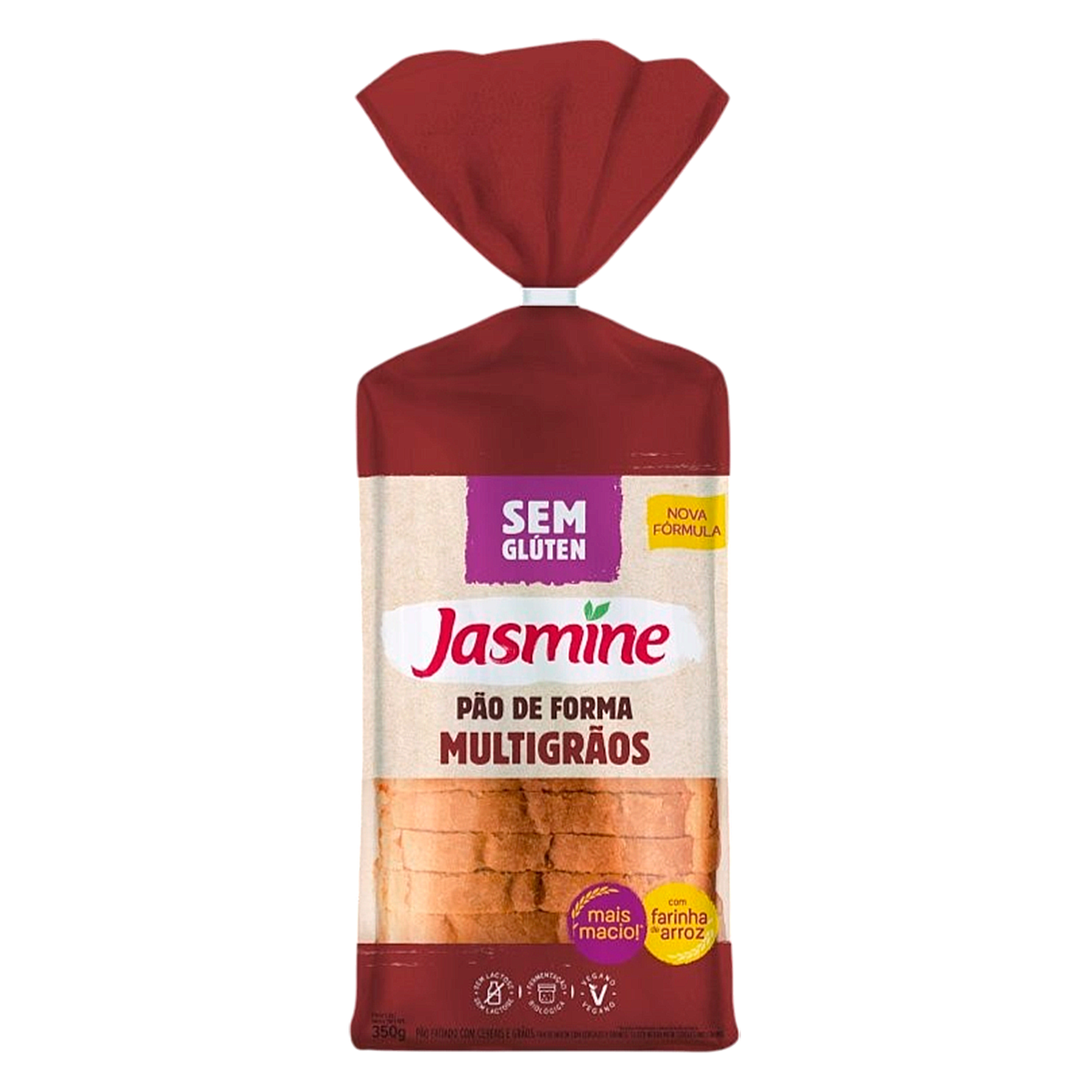 P&atilde;o de Forma Multigr&atilde;os sem Gl&uacute;ten Jasmine Pacote 350g