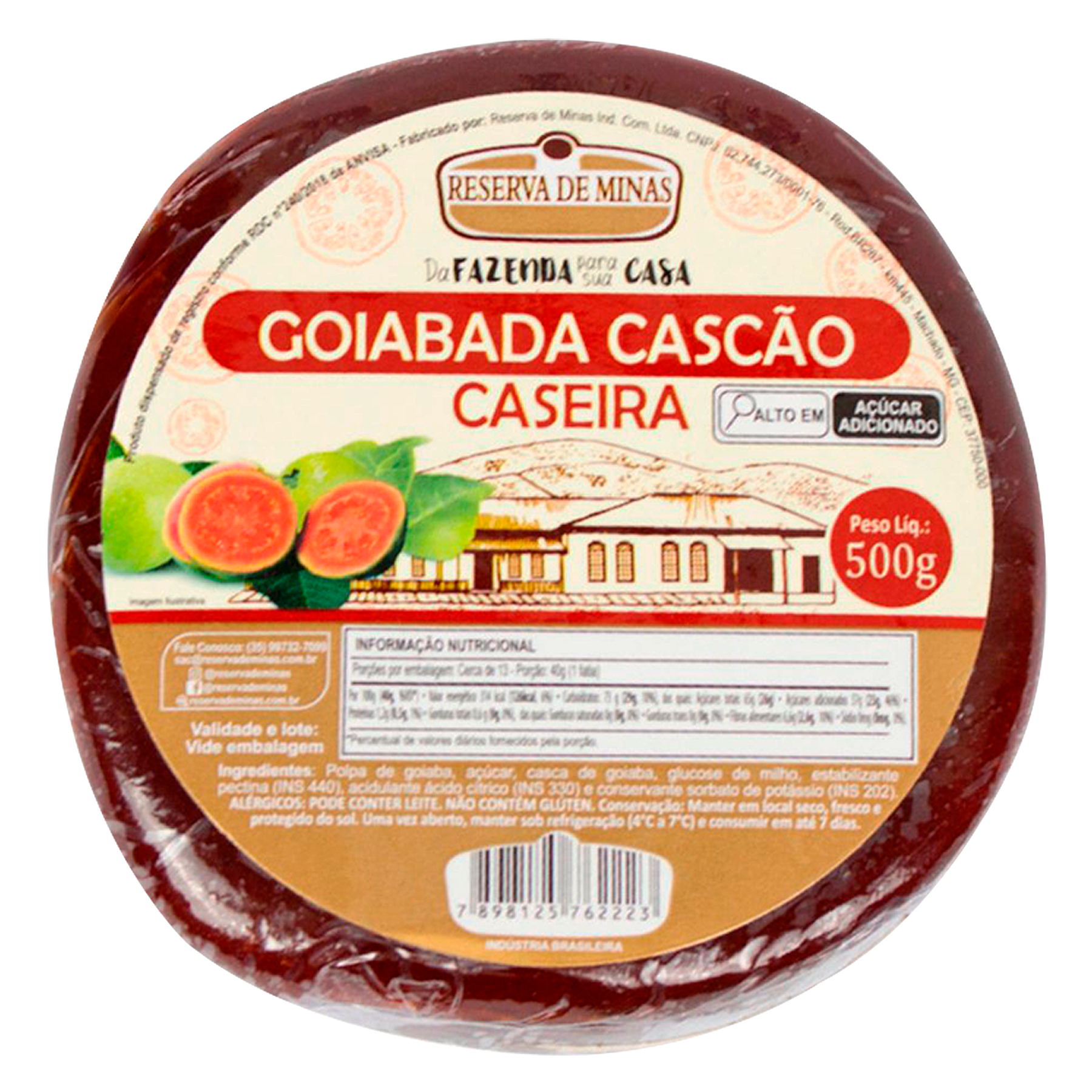 Goiabada Casc&atilde;o Reserva de Minas 500g