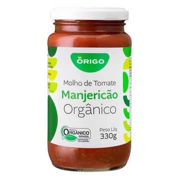 Molho de Tomate Manjericão Orgânico Órigo Vidro 330g