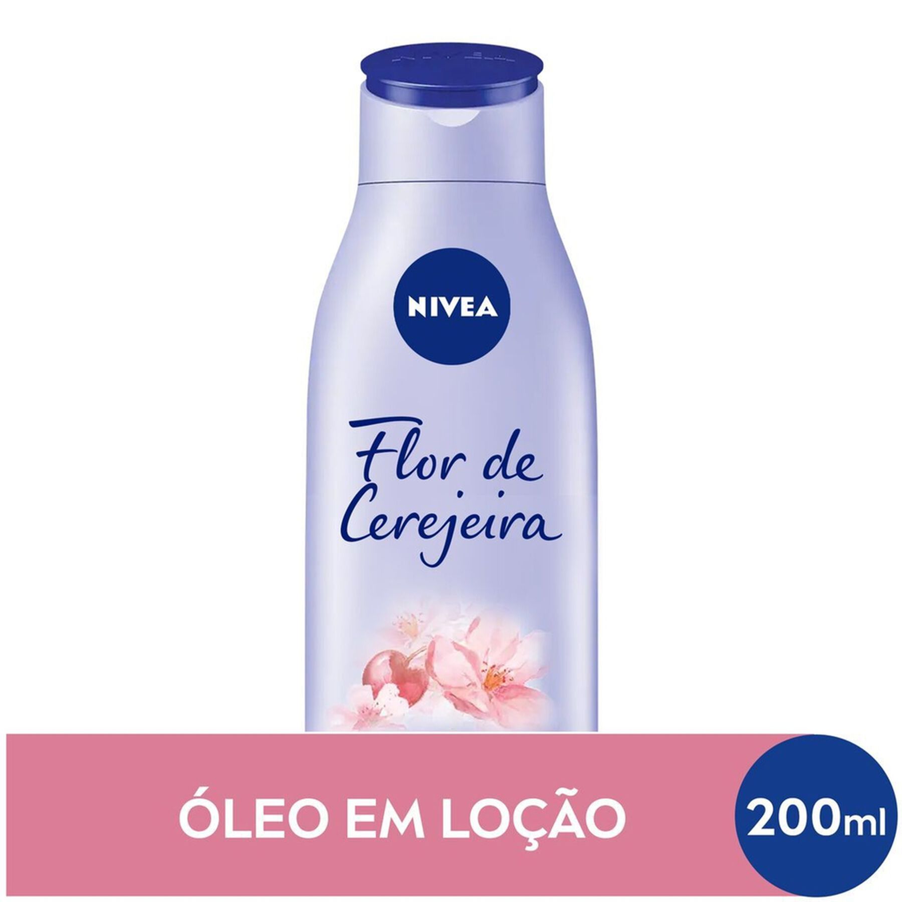 Loção Deo-Hidratante Flor de Cerejeira & Óleo de Jojoba Nivea Óleos Essenciais Frasco 200ml