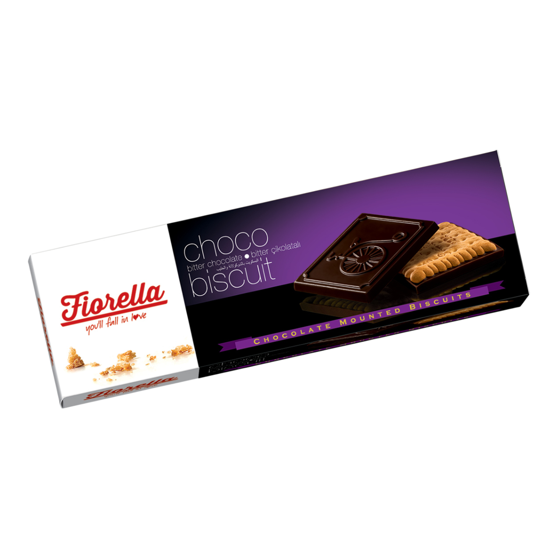 Biscoito Choco Biscuit Chocolate Amargo Fiorella Caixa 68g