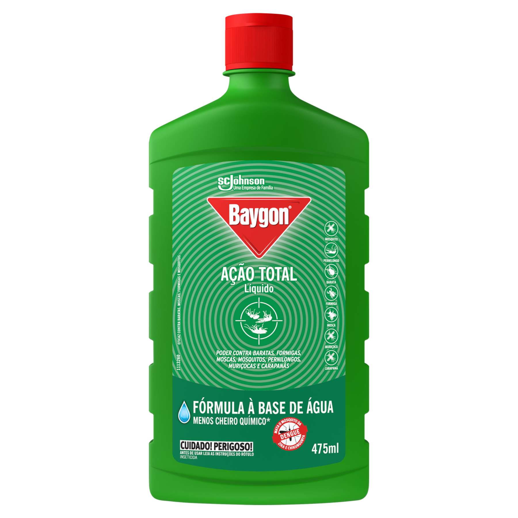 Inseticida L&iacute;quido A&ccedil;&atilde;o Total Base &Aacute;gua Baygon Squeeze 475ml