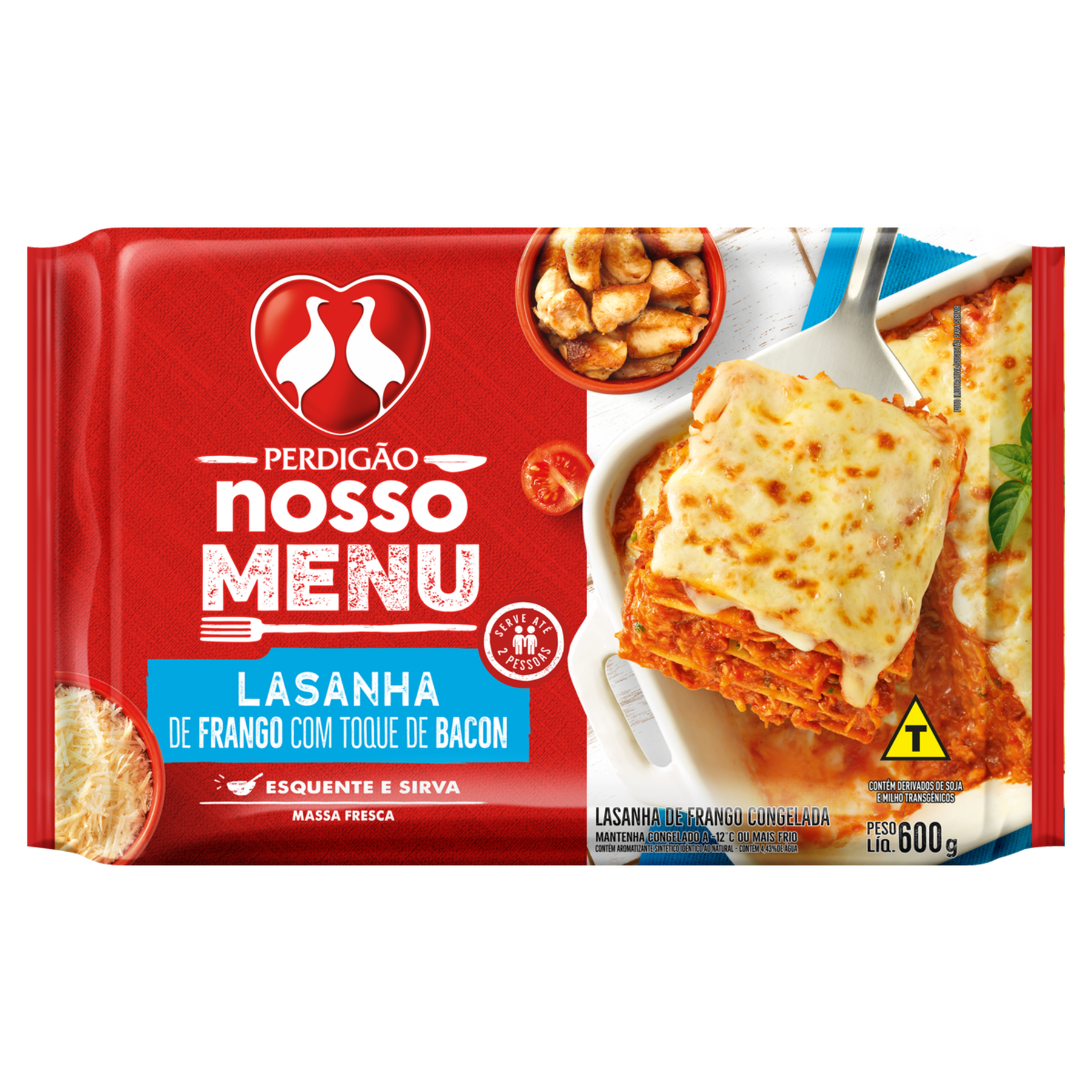 Lasanha Frango com Bacon Perdigão Pacote 600g