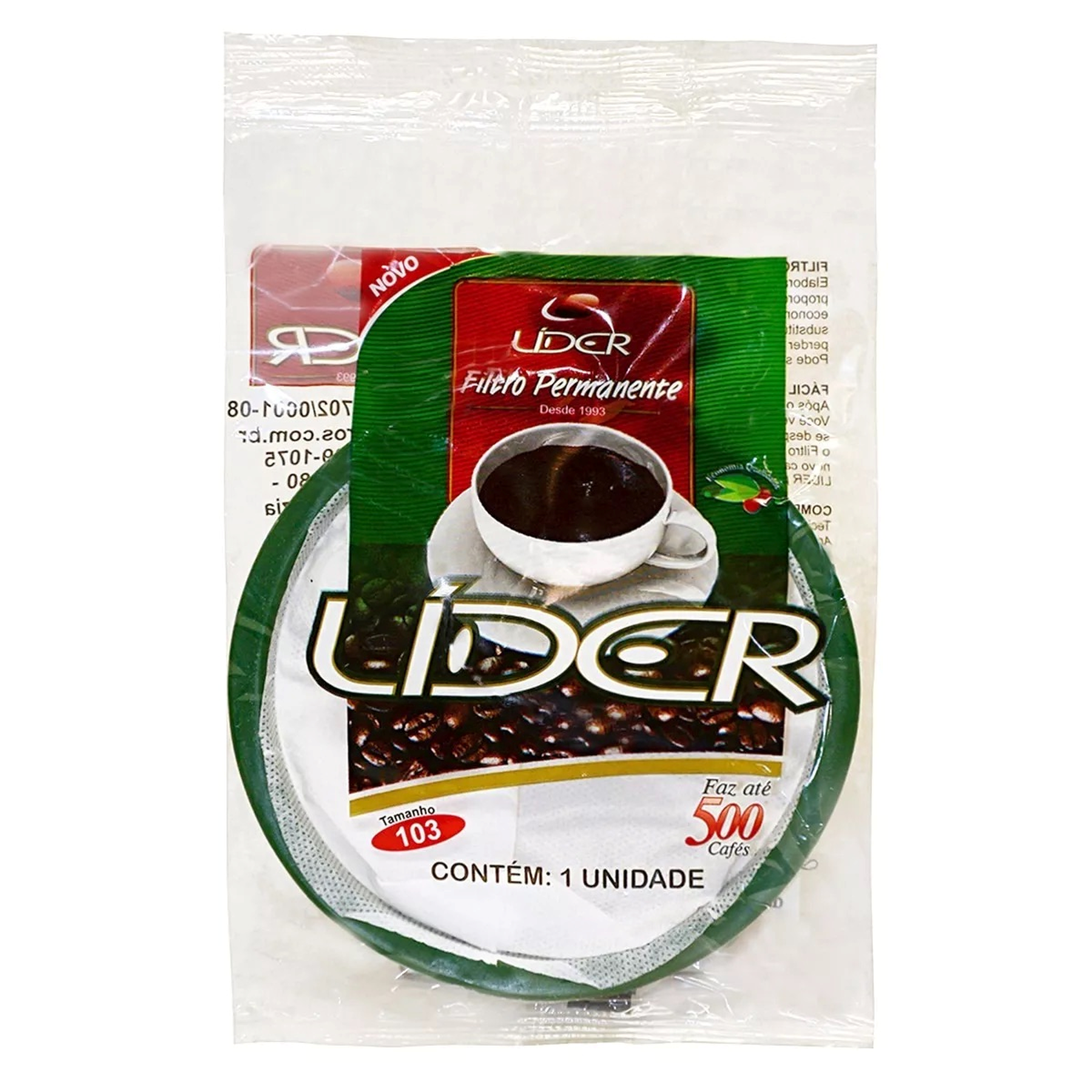 Filtro Permanente para Caf&eacute; L&iacute;der Tam. 103