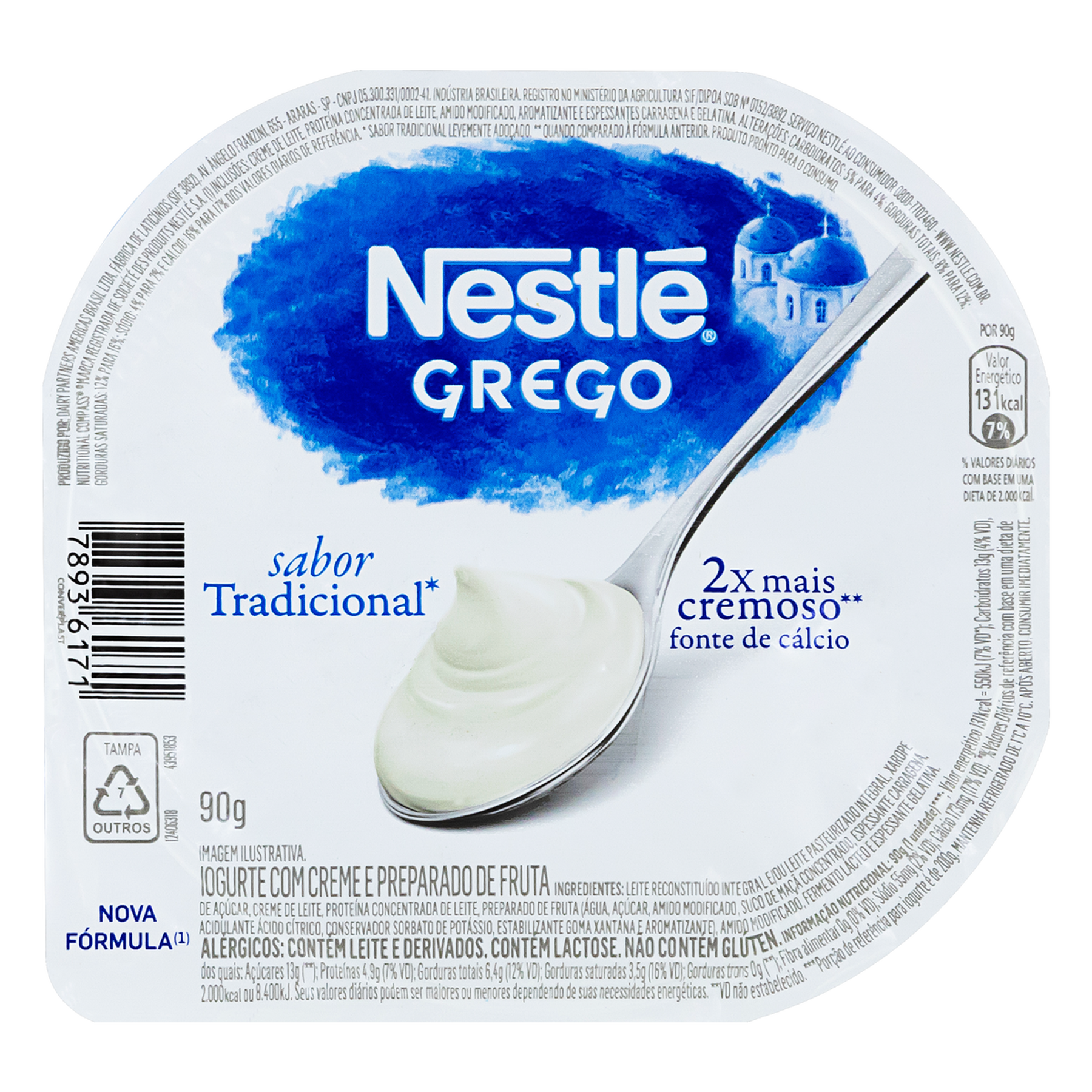 Iogurte Grego Tradicional Nestlé Pote 90g