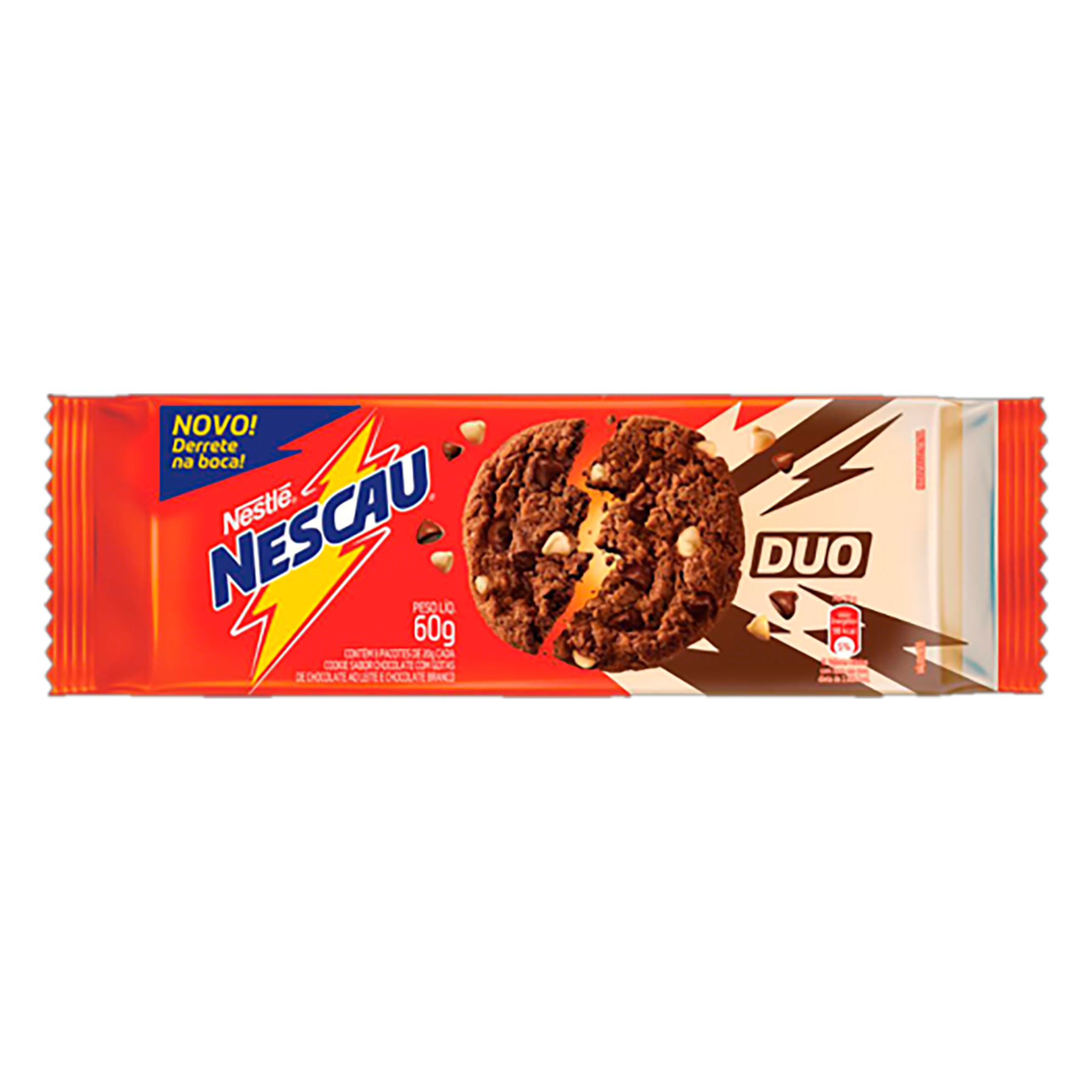 Biscoito Cookie Nescau Duo Nestlé Pacote 60g