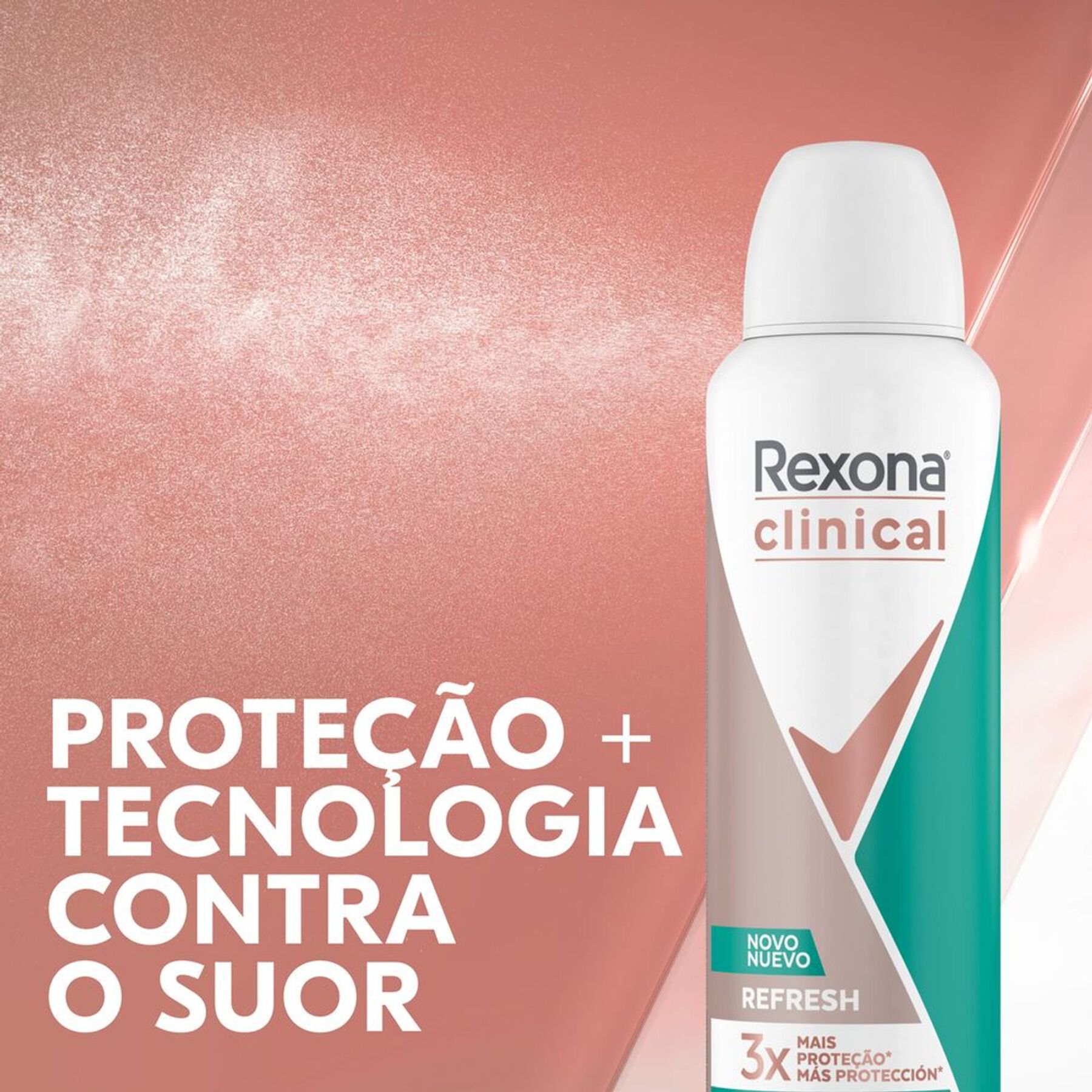 Antitranspirante Aerossol Refresh Rexona Clinical 150ml
