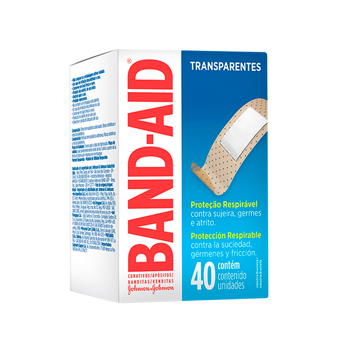 Curativo Band-Aid Transparentes Johnson e Johnson C/40 Unidades