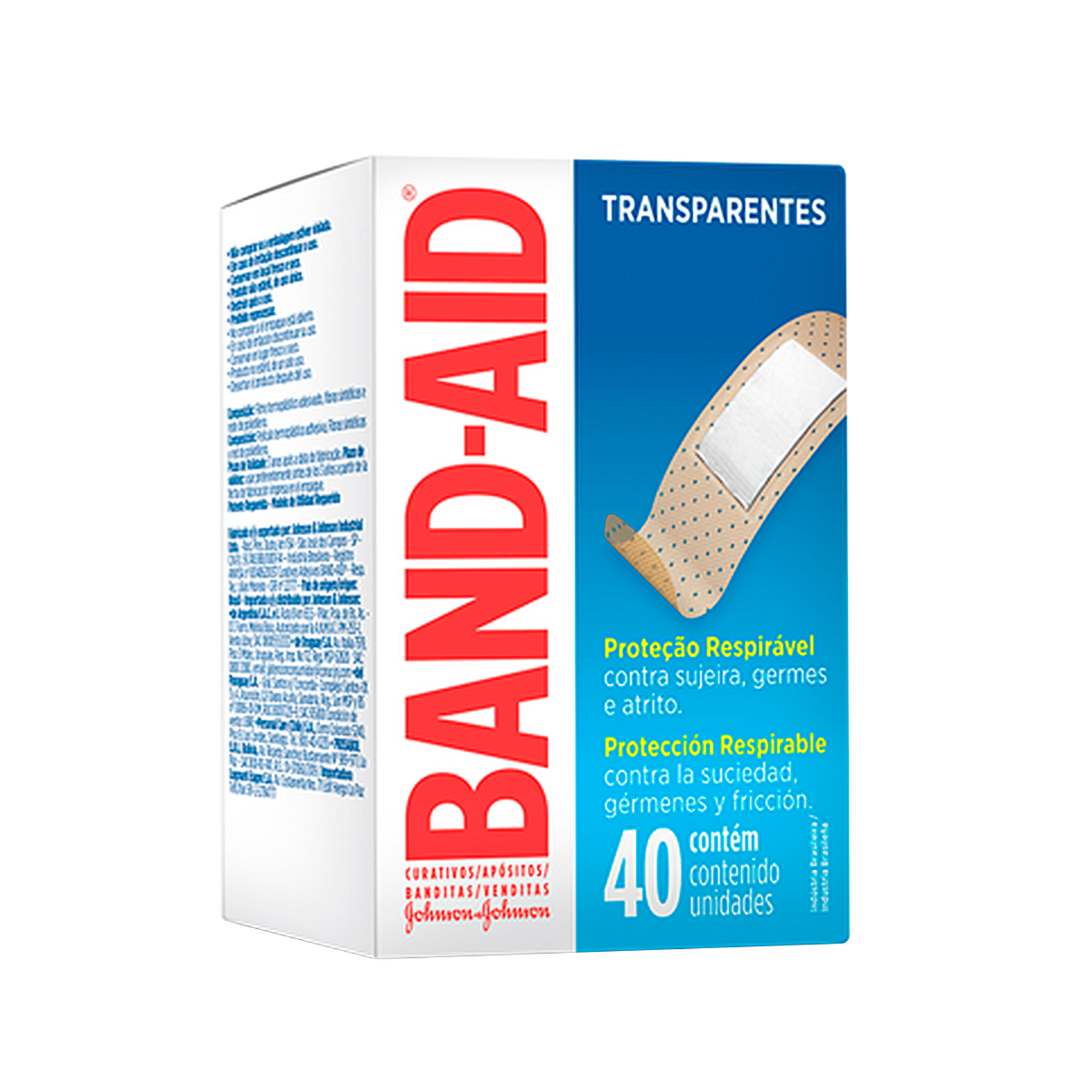 Curativo Band-Aid Transparentes Johnson e Johnson C/40 Unidades