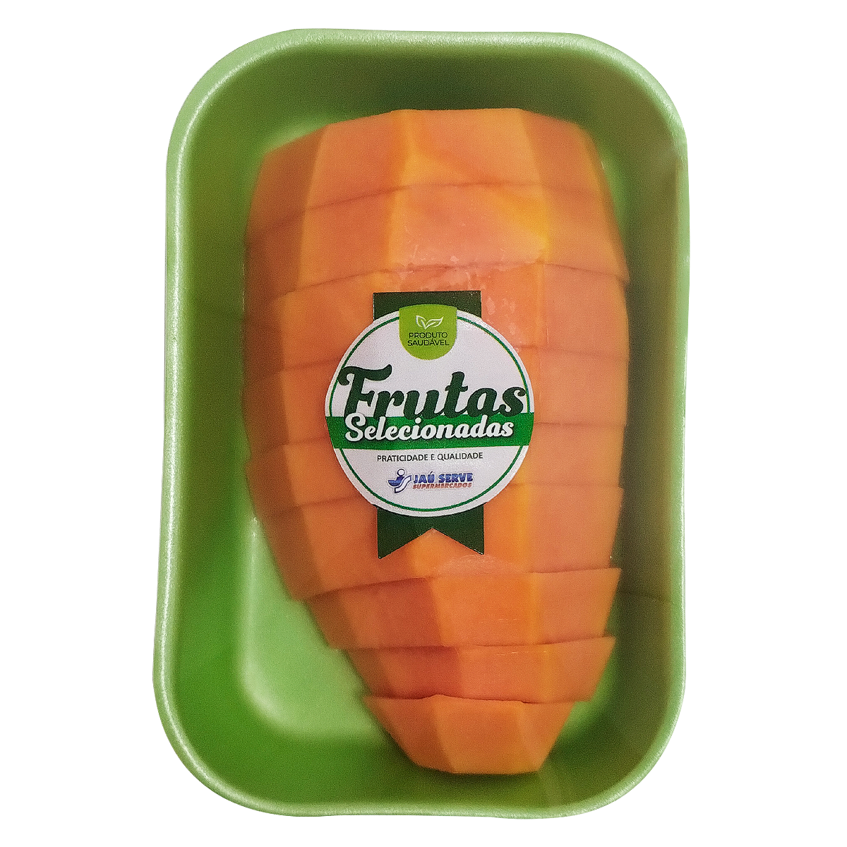 Mam&atilde;o Fatiado Sem Casca Bandeja aprox. 350g