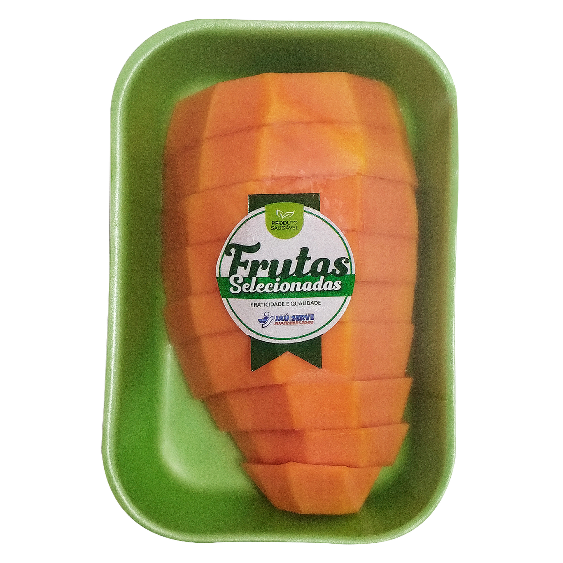 Mam&atilde;o Fatiado Sem Casca Bandeja aprox. 350g