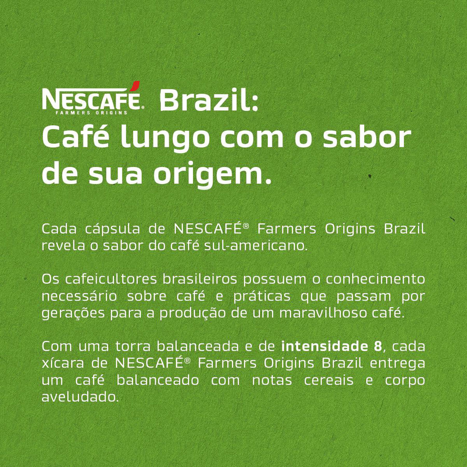 Caf&eacute; em C&aacute;psula Nescaf&eacute; Farmers Origins Brazil 10 C&aacute;psulas 44 g