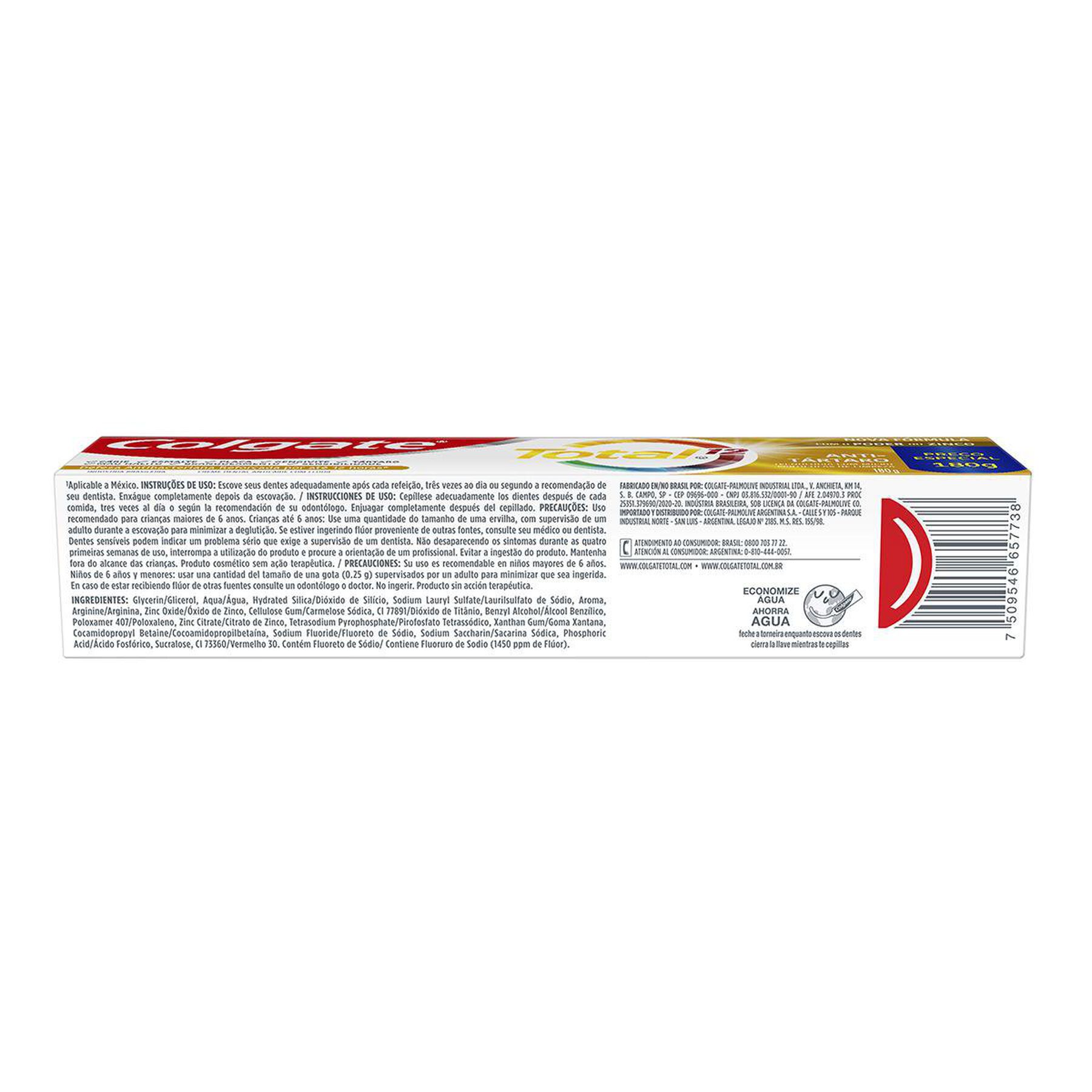 Creme Dental Colgate Total 12 Anti Tártaro 180g