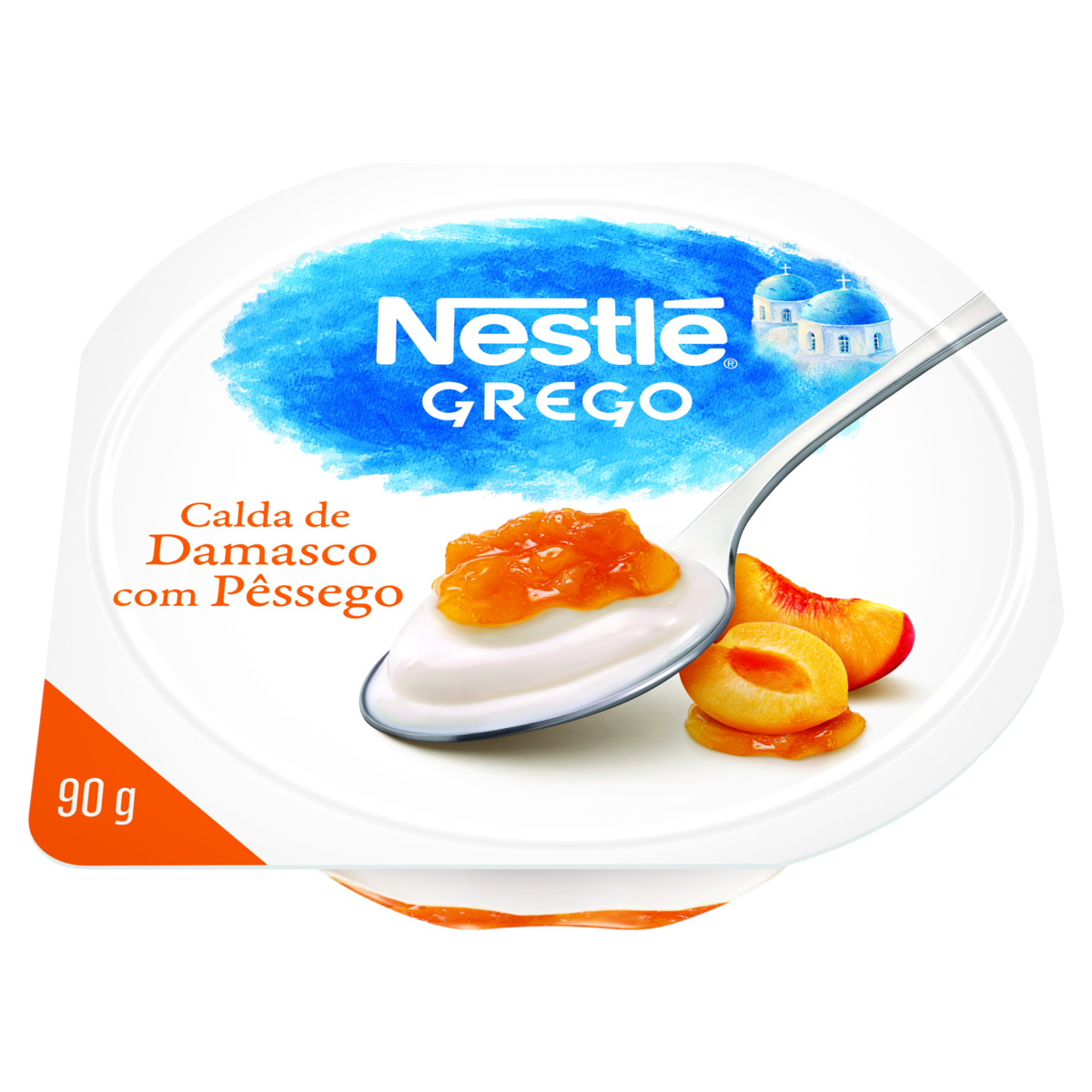 Iogurte Integral Grego Calda Damasco com P&ecirc;ssego Nestl&eacute; Pote 90g