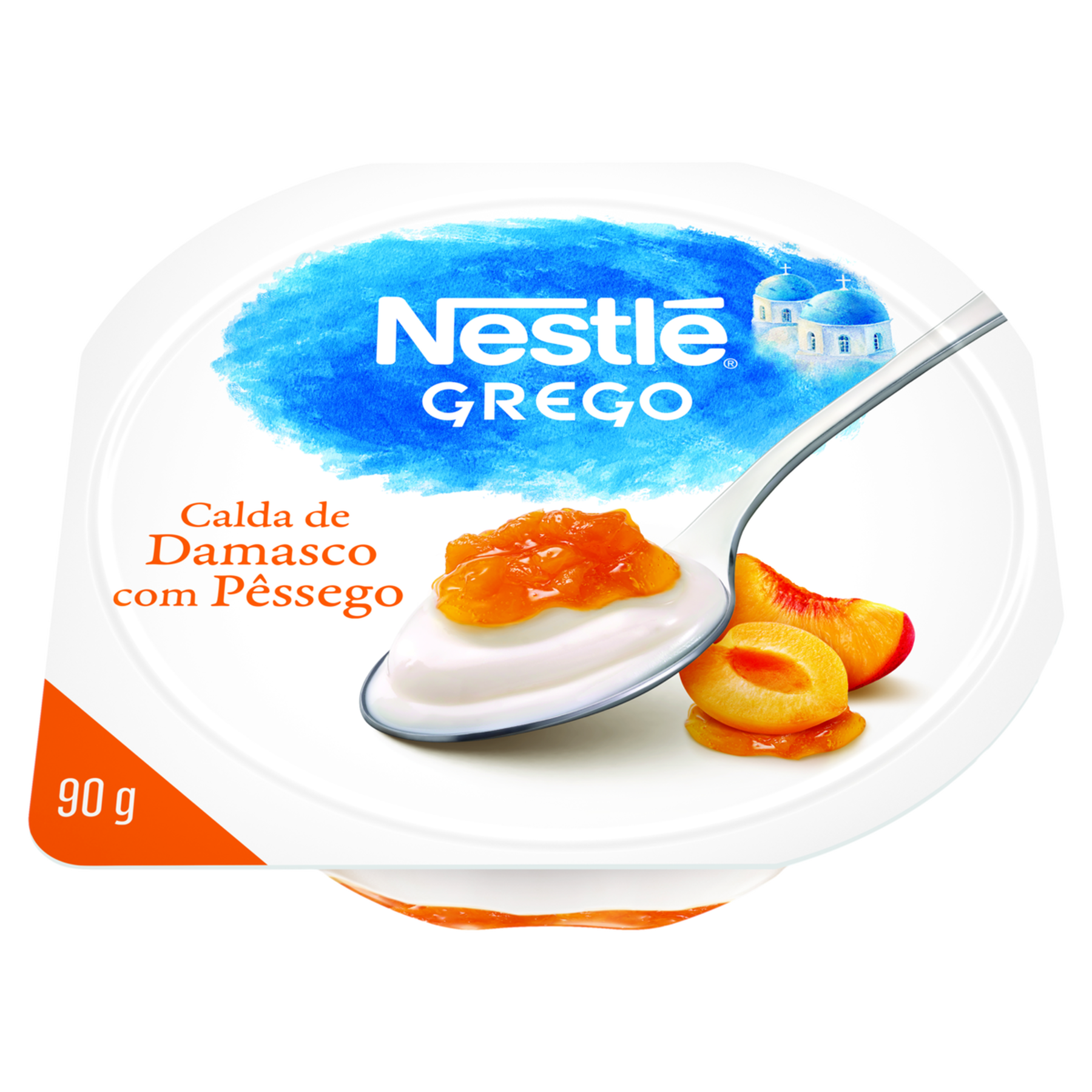 Iogurte Integral Grego Calda Damasco com Pêssego Nestlé Pote 90g