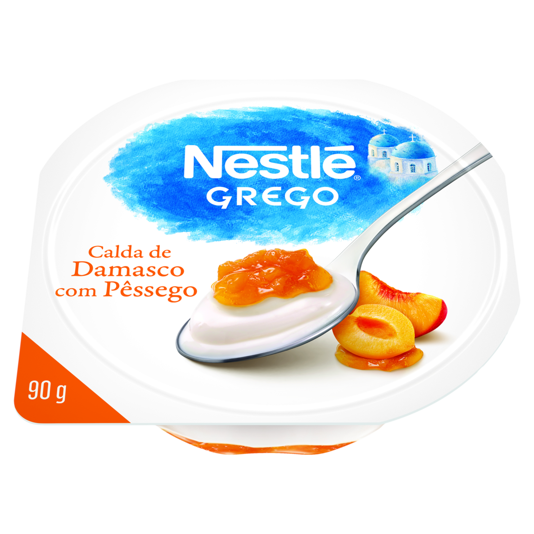 Iogurte Integral Grego Calda Damasco com P&ecirc;ssego Nestl&eacute; Pote 90g