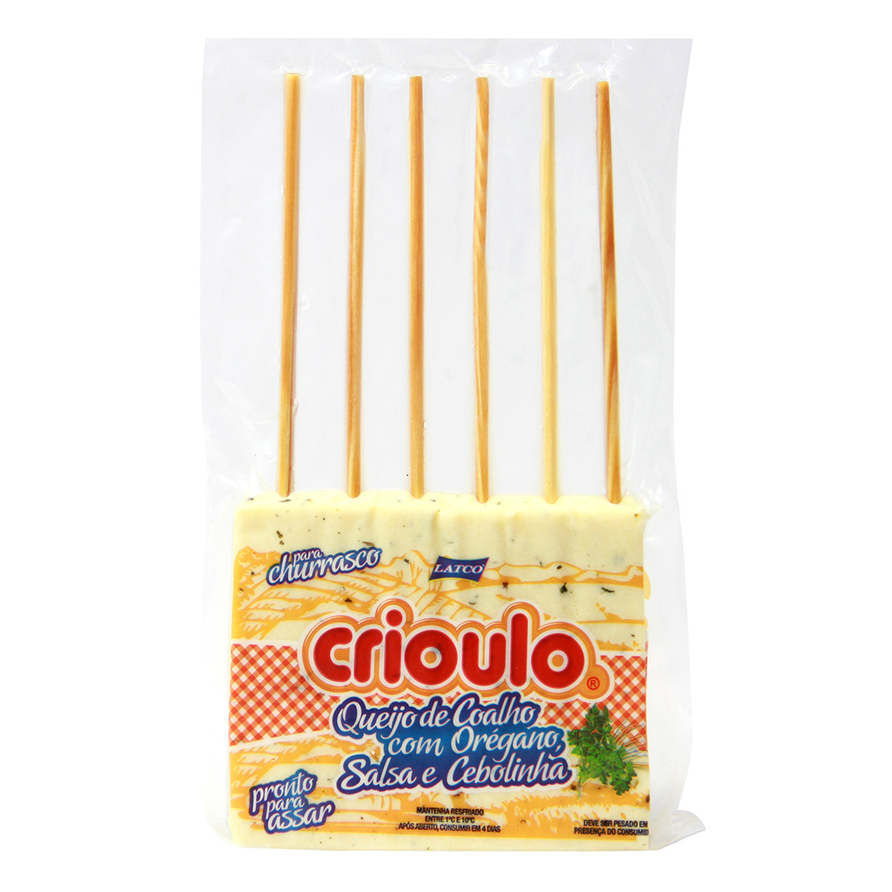 Queijo Coalho Para Churrasco Temperado Crioulo aprox. 400g