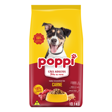 Alimento para Cães Adultos Carne Poppi Pacote 10,1kg