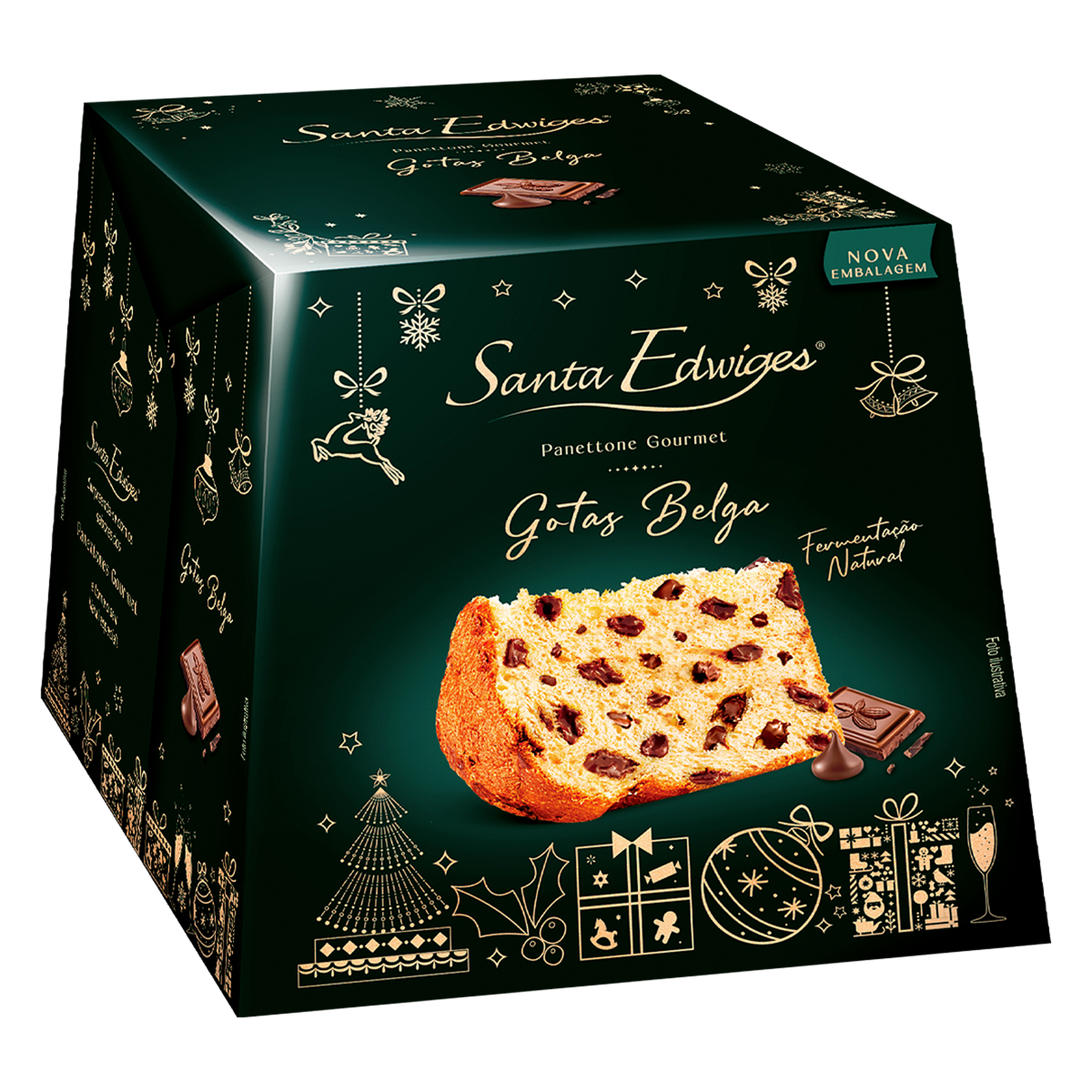 Panettone Gotas Belga Santa Edwiges Caixa 400g&nbsp;