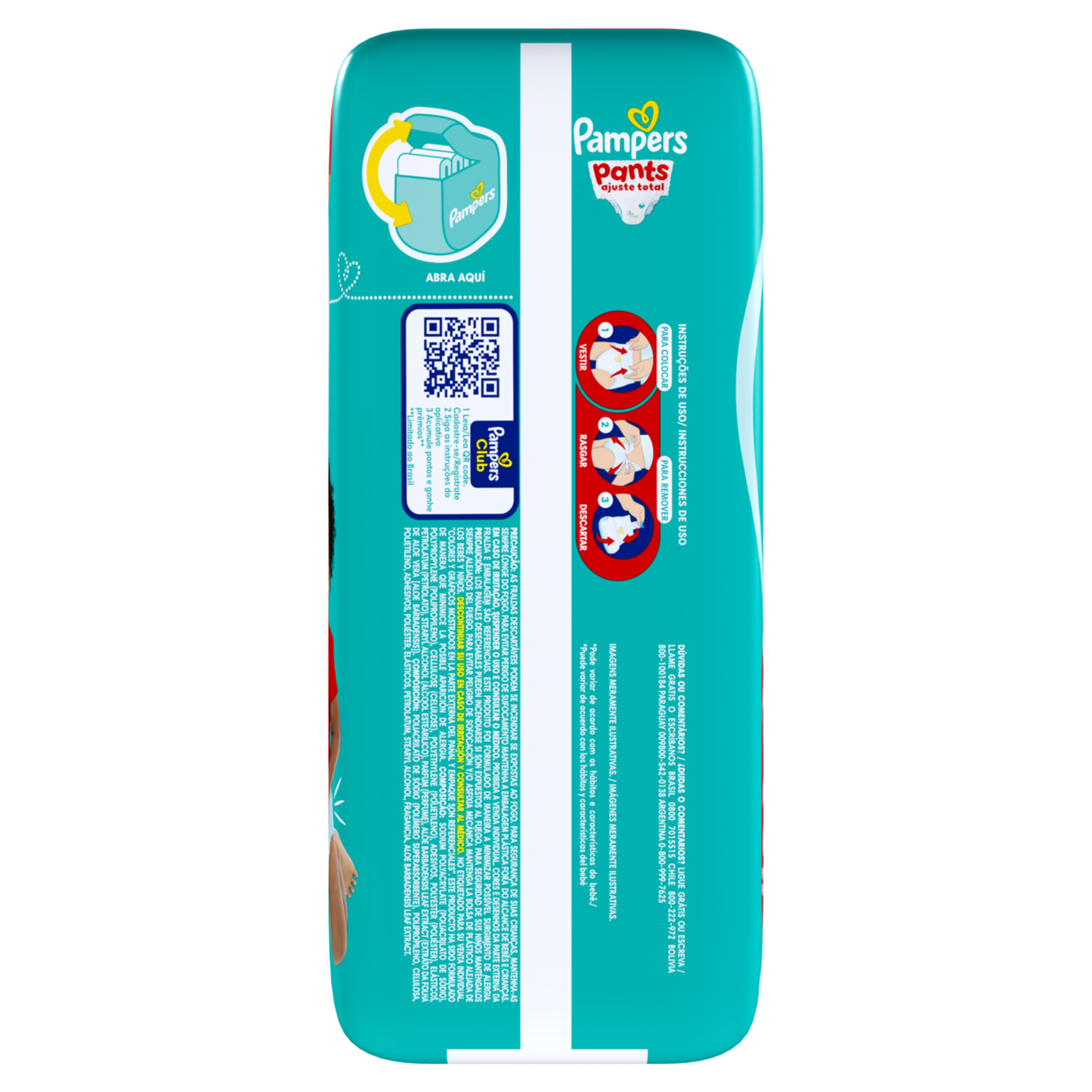 Fralda Descart&aacute;vel Infantil Pants Ajuste Total Pampers XG Pacote C/22 Unidades