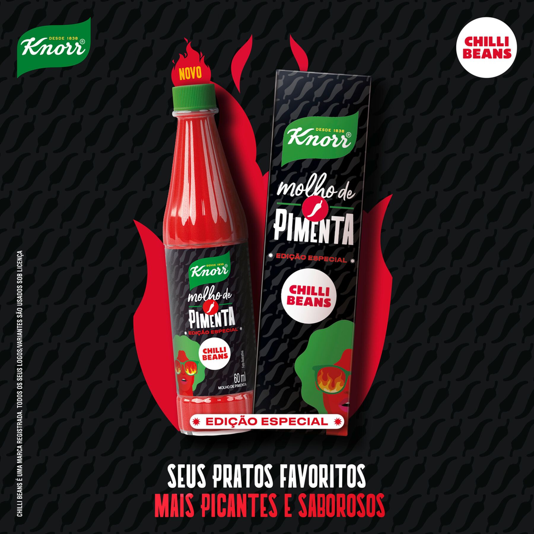 Molho de Pimenta Knorr e Chilli Beans 60ml