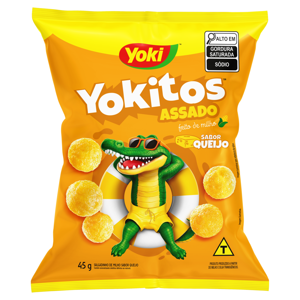 Salgadinho de Milho Queijo Bolinha Yoki Yokitos Pacote 45g
